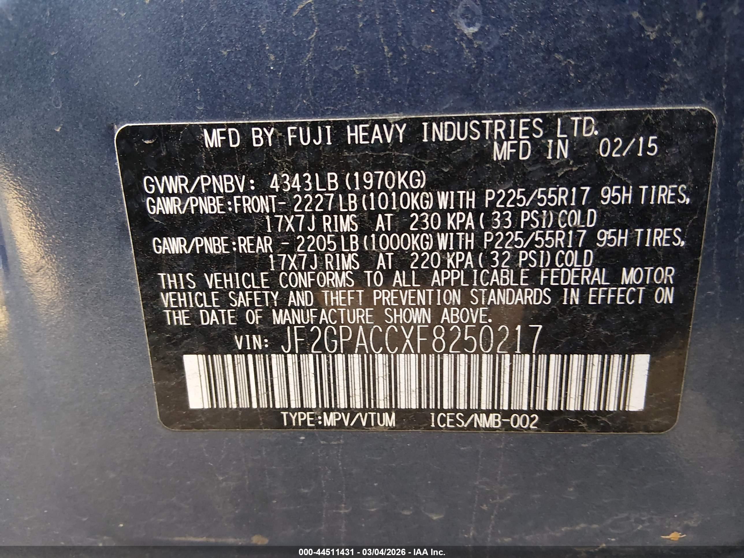 SUBARU XV image 9
