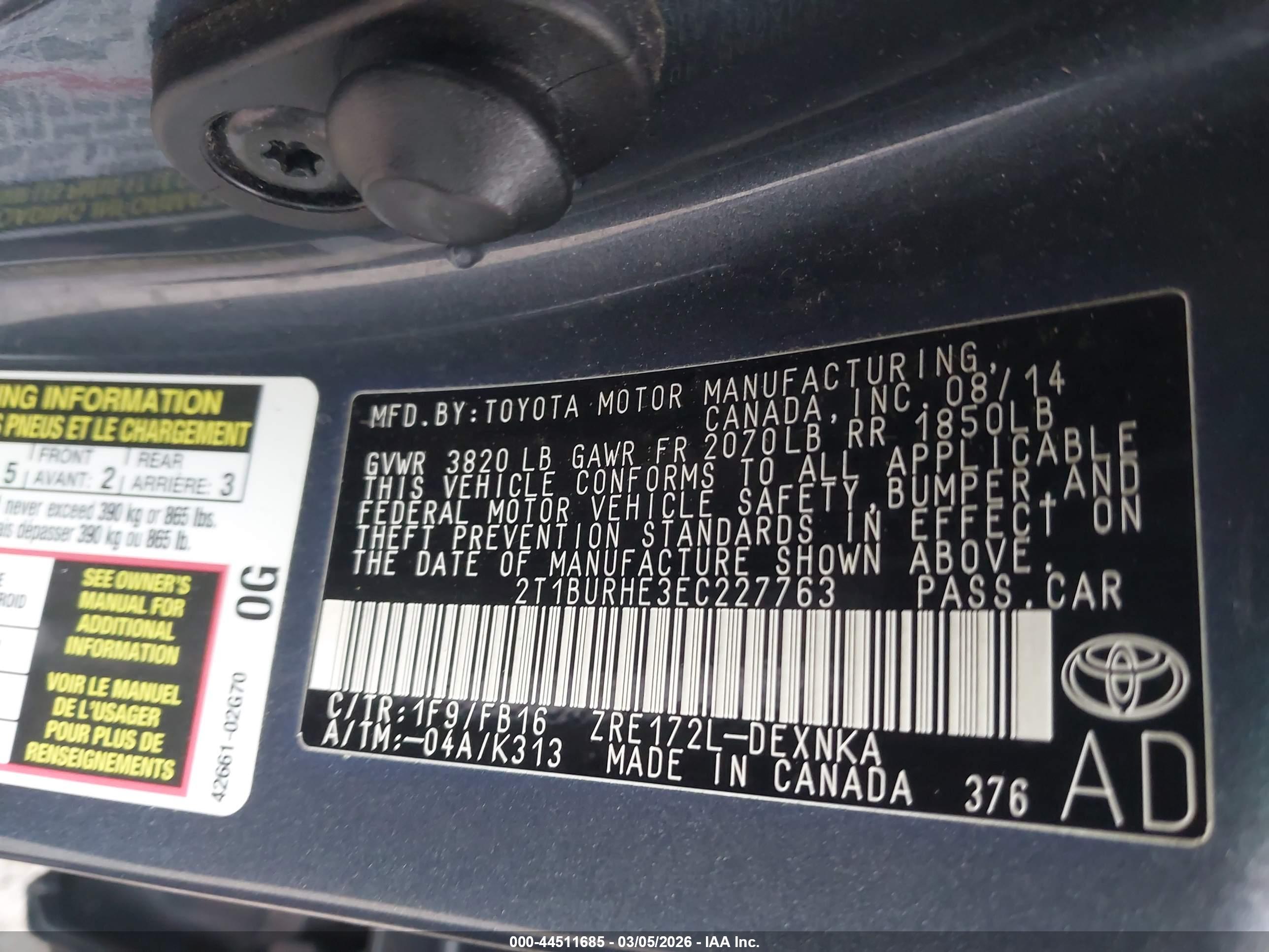 TOYOTA COROLLA image 9