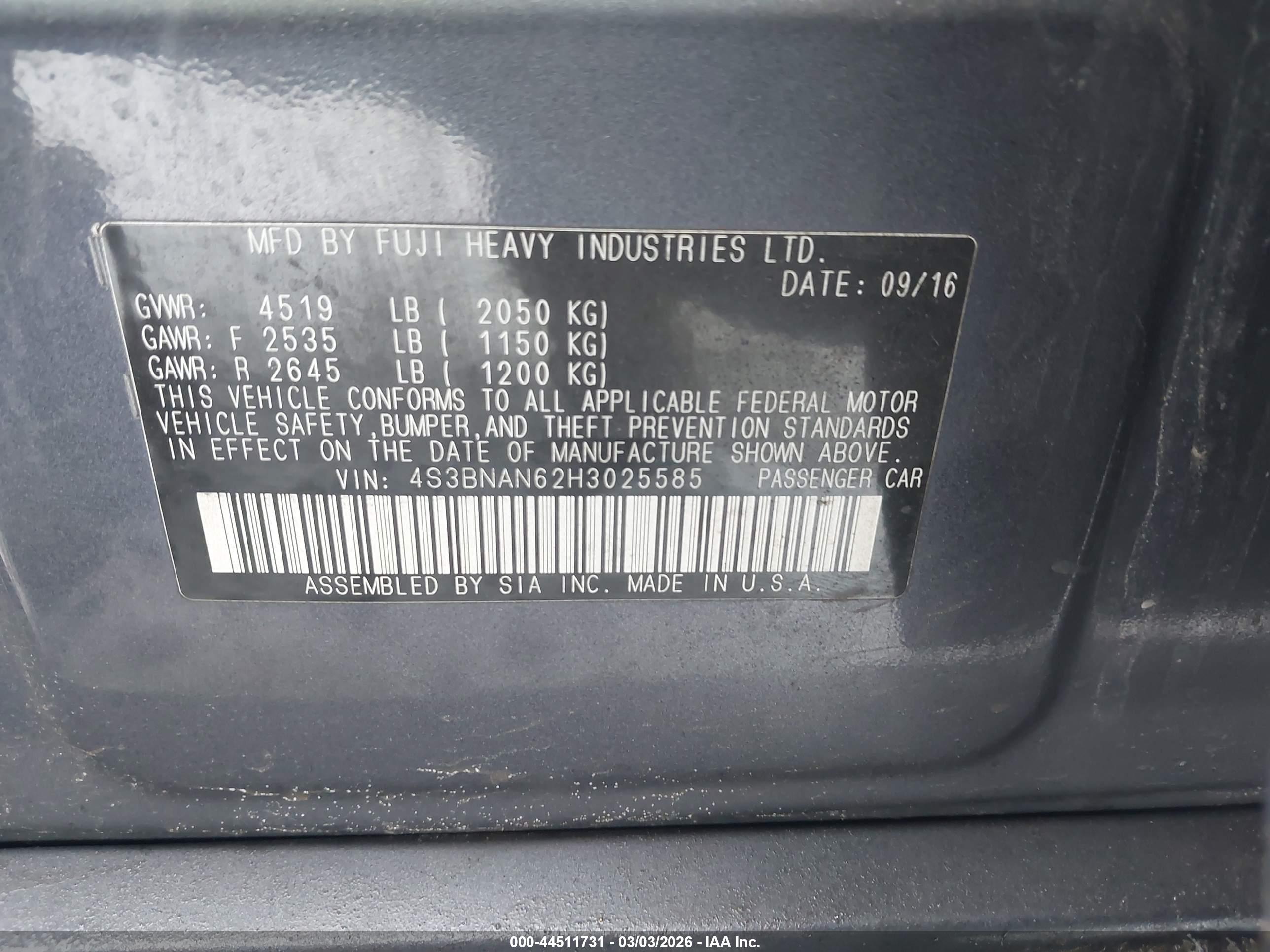 SUBARU LEGACY image 9