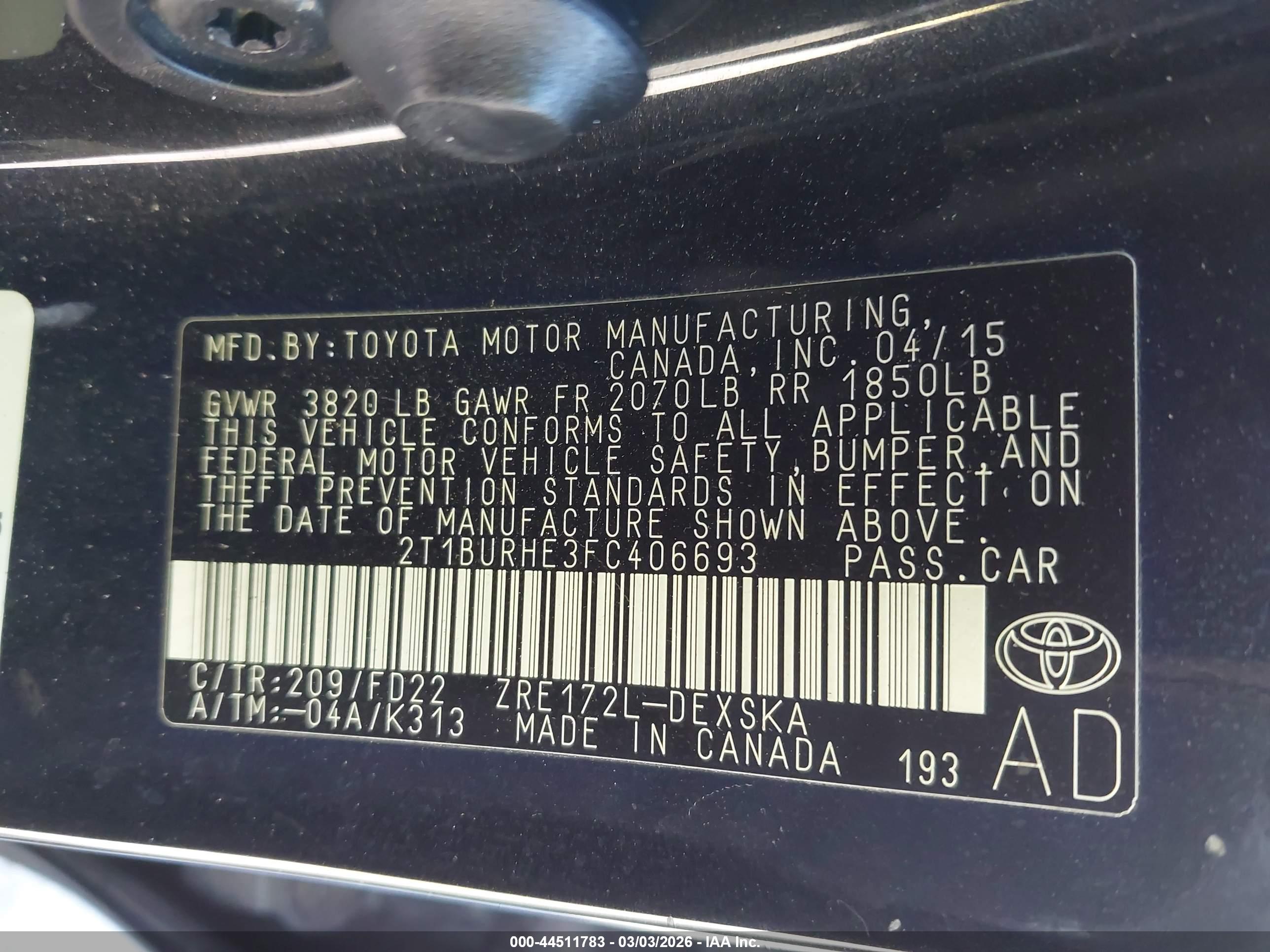 TOYOTA COROLLA image 9