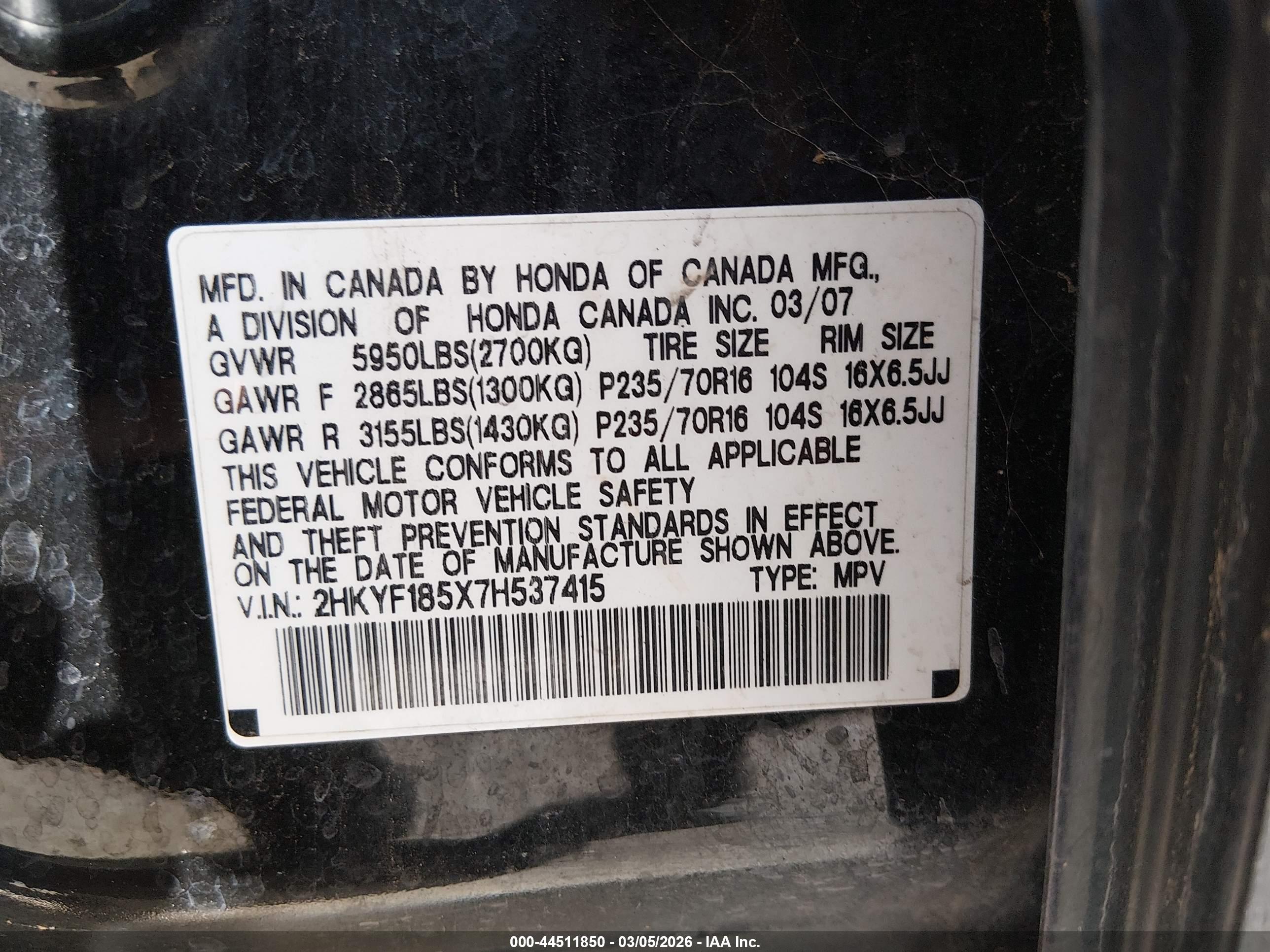 HONDA PILOT image 9