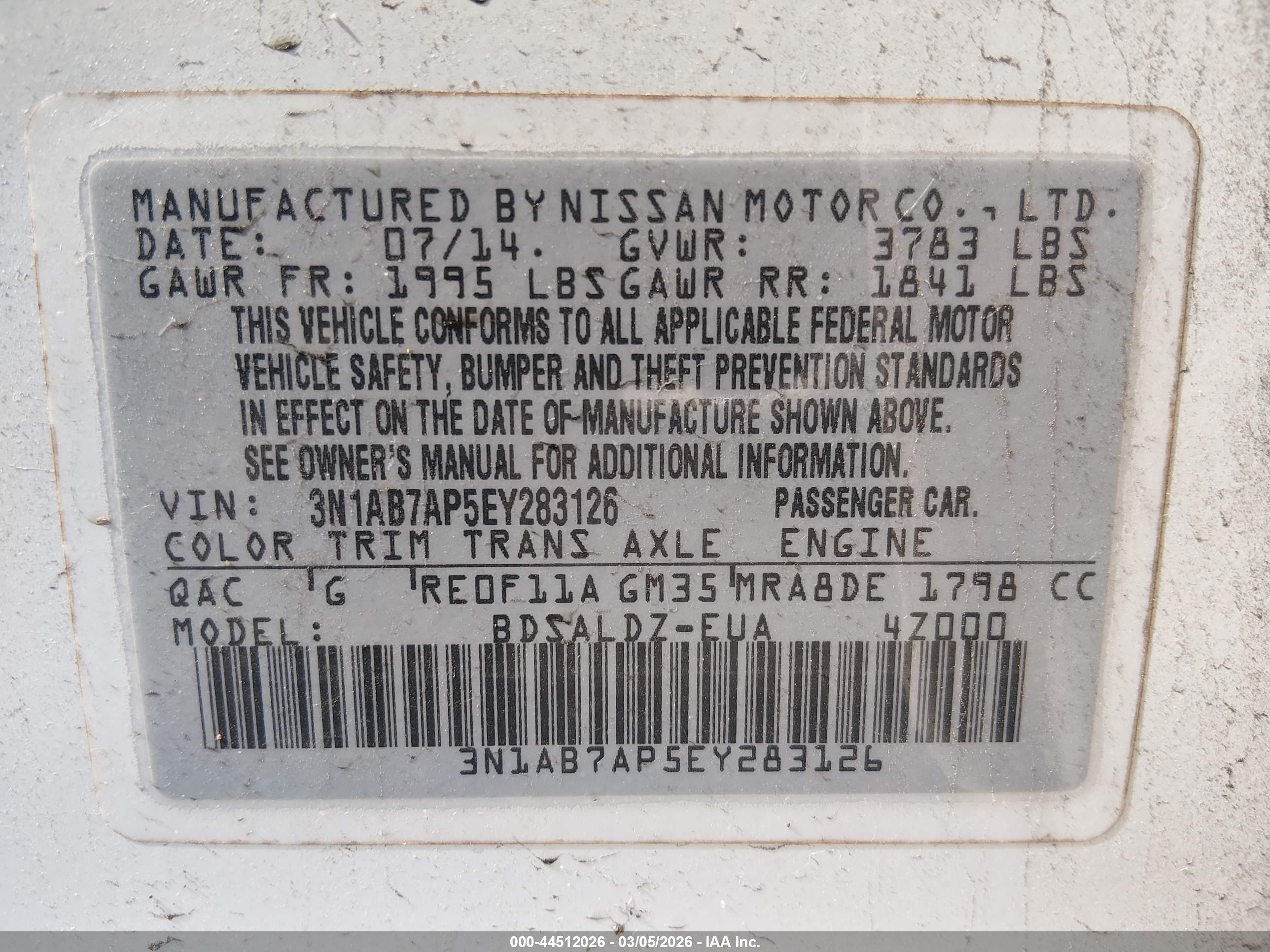 NISSAN SENTRA image 9