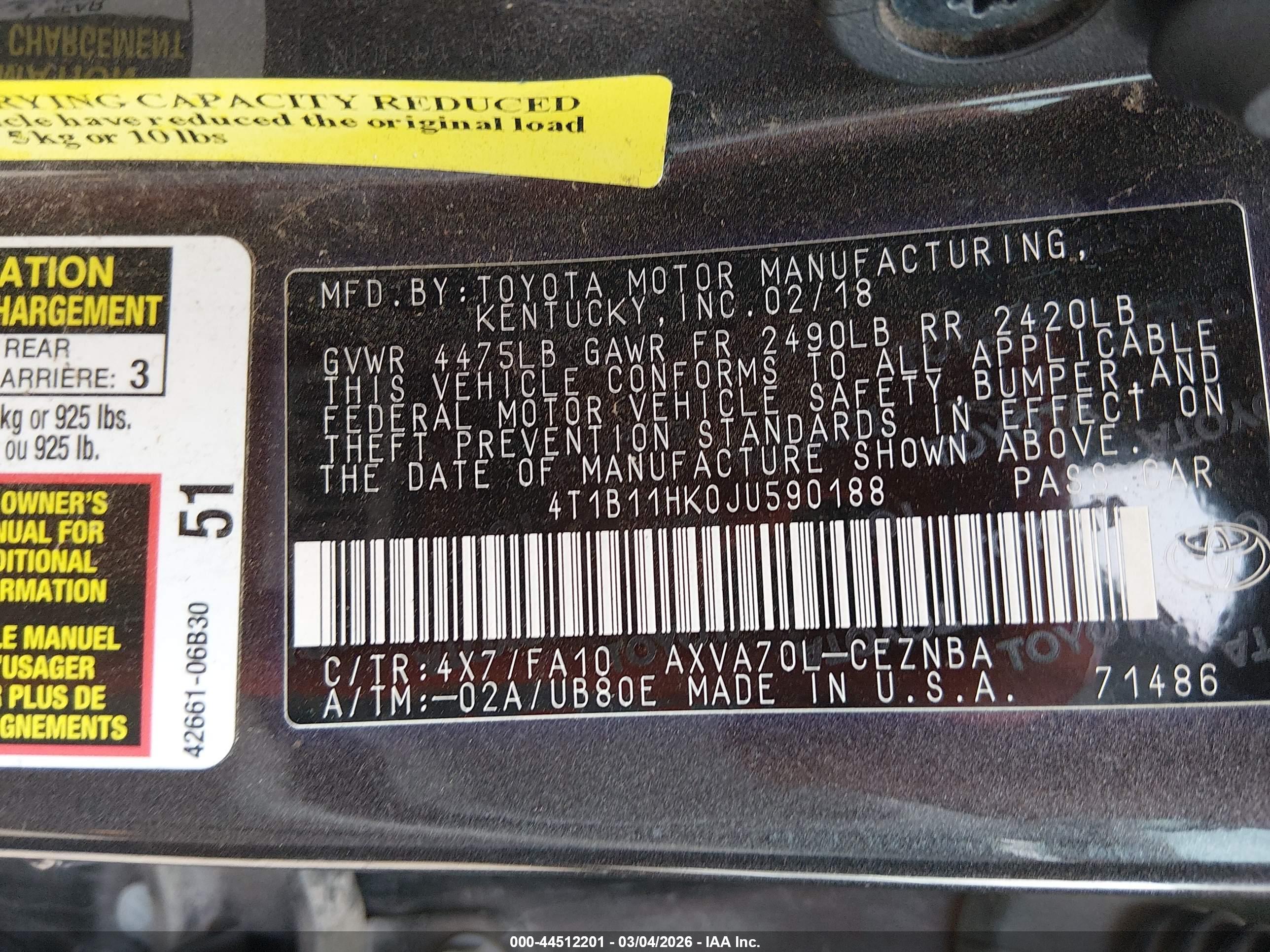 TOYOTA CAMRY image 9