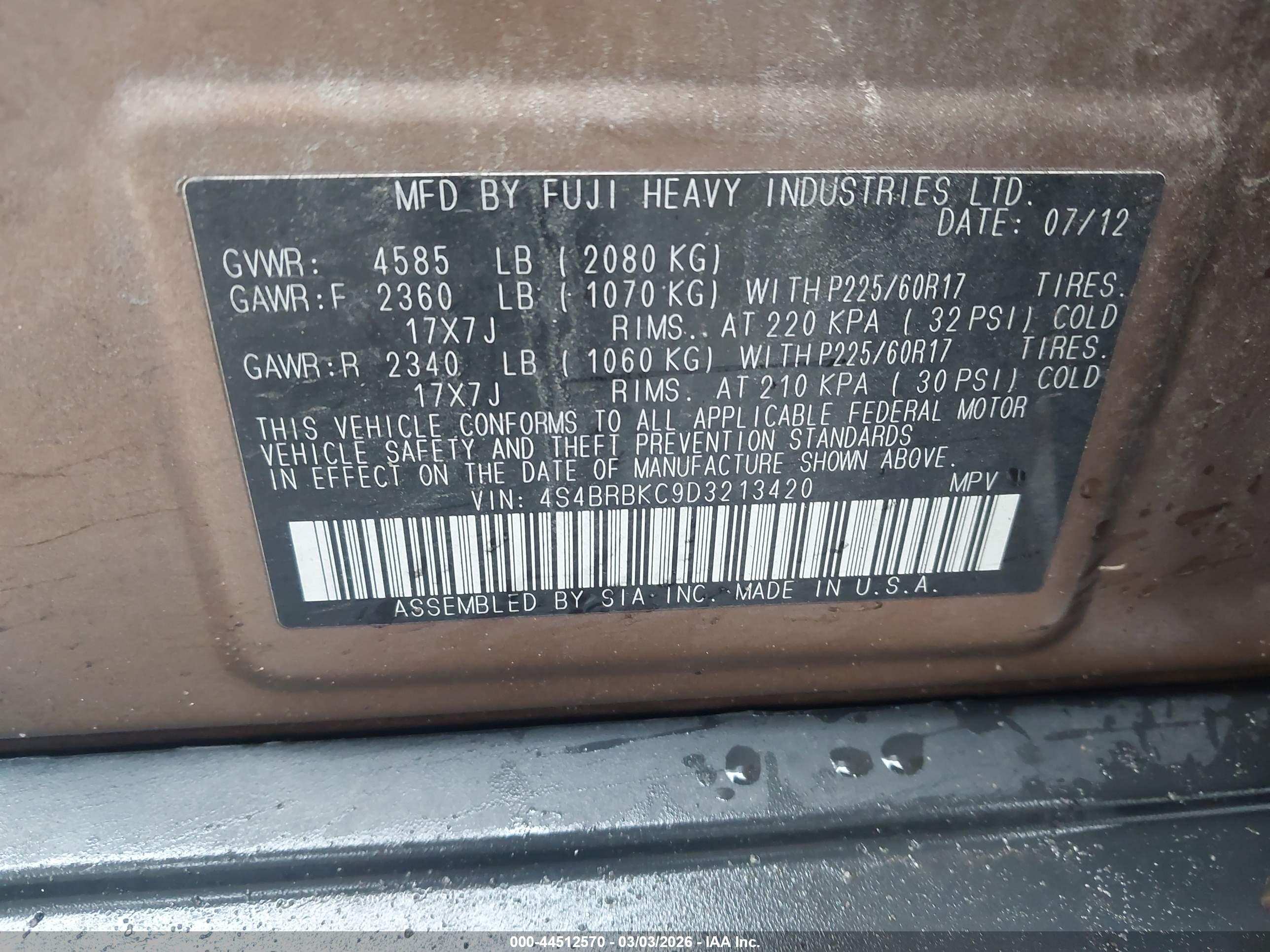 SUBARU OUTBACK image 9