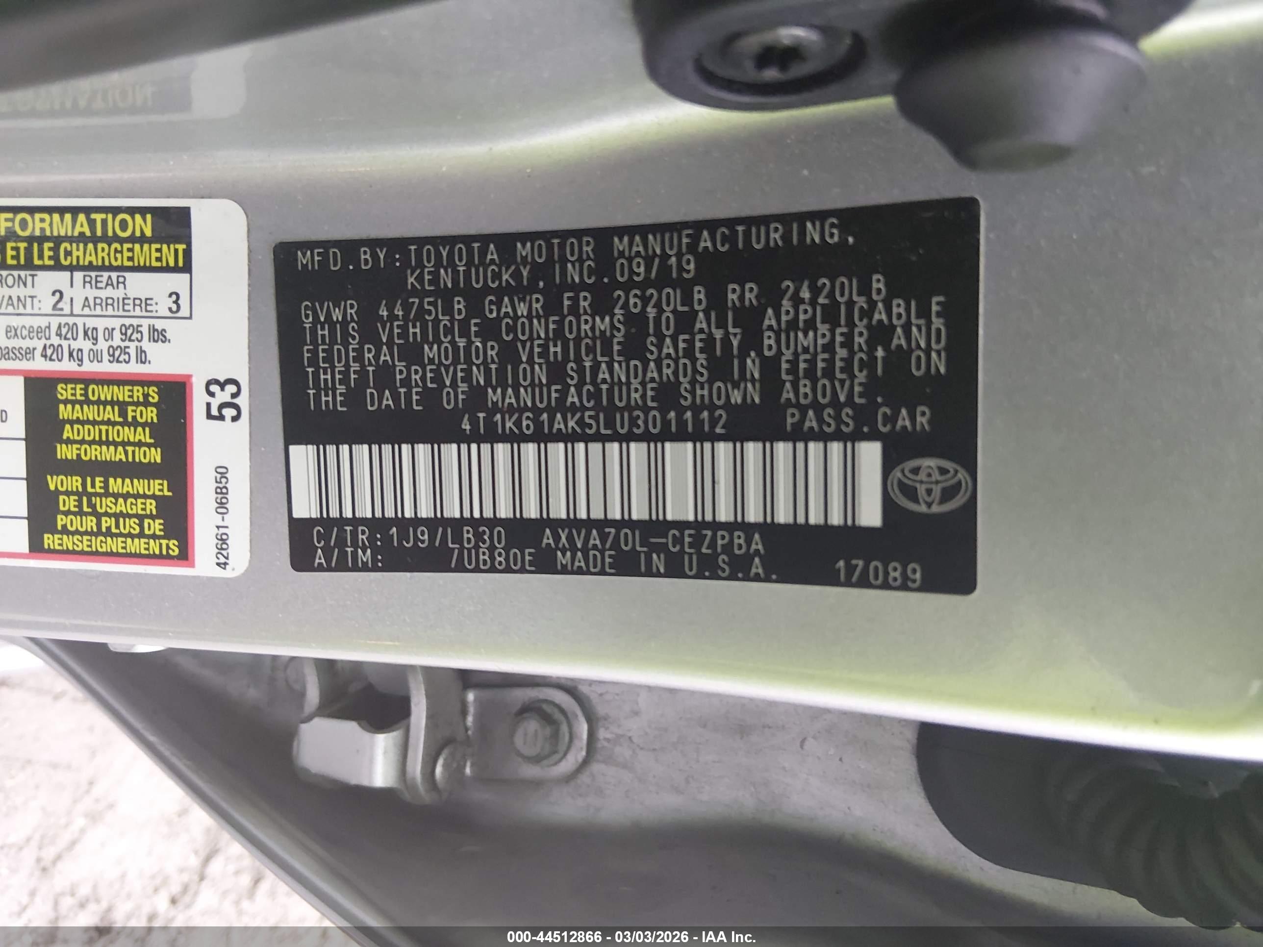 TOYOTA CAMRY image 9