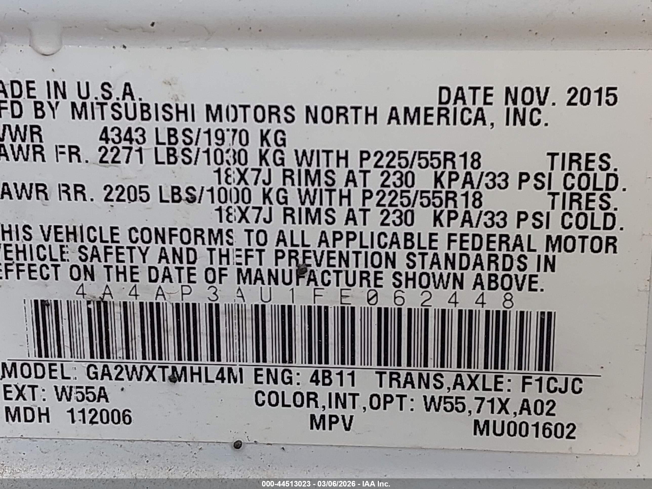 MITSUBISHI OUTLANDER image 9