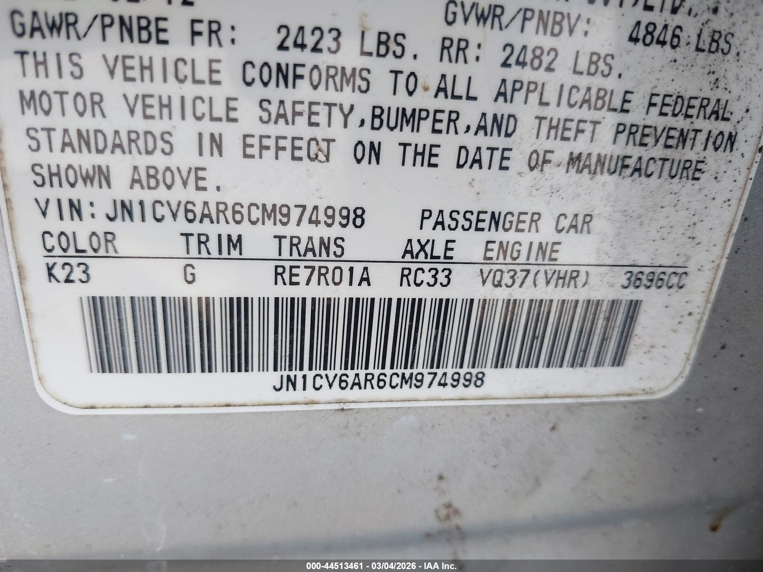 INFINITI G37X image 9