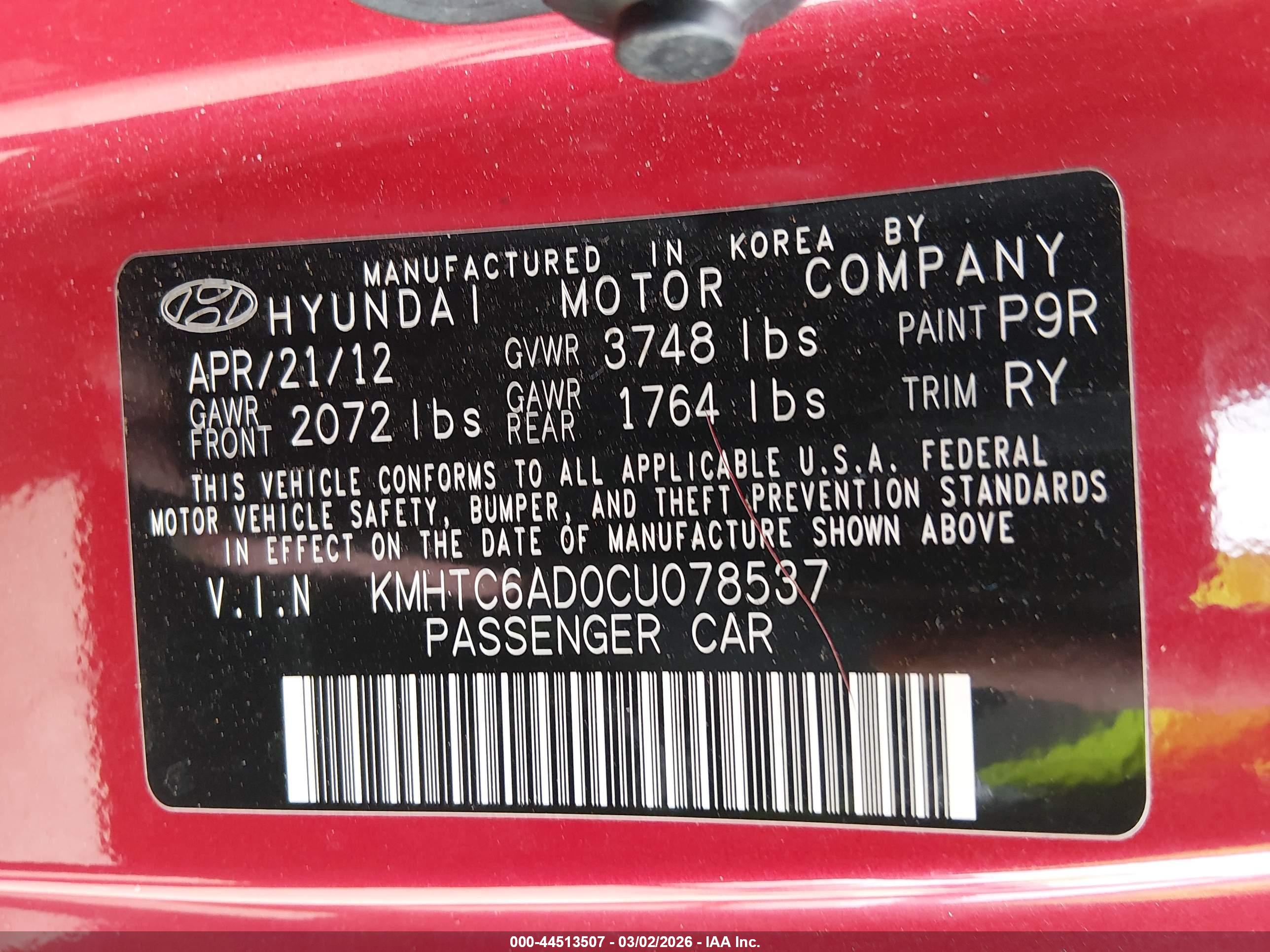 HYUNDAI VELOSTER image 9