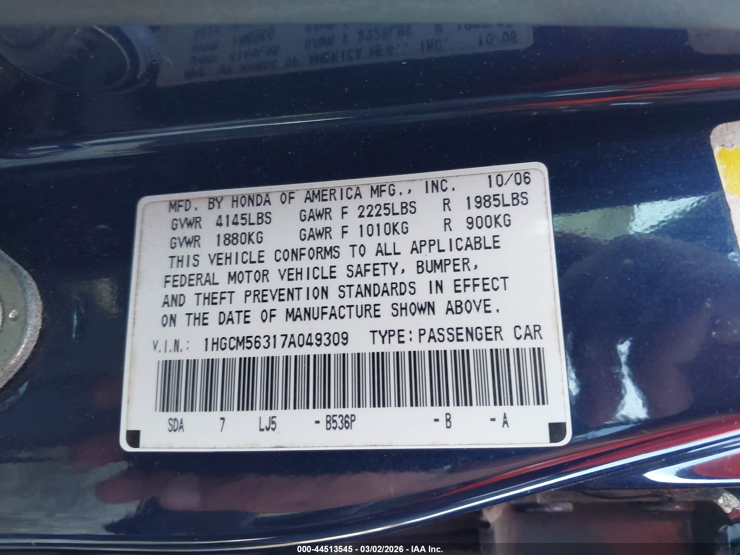 HONDA ACCORD image 9