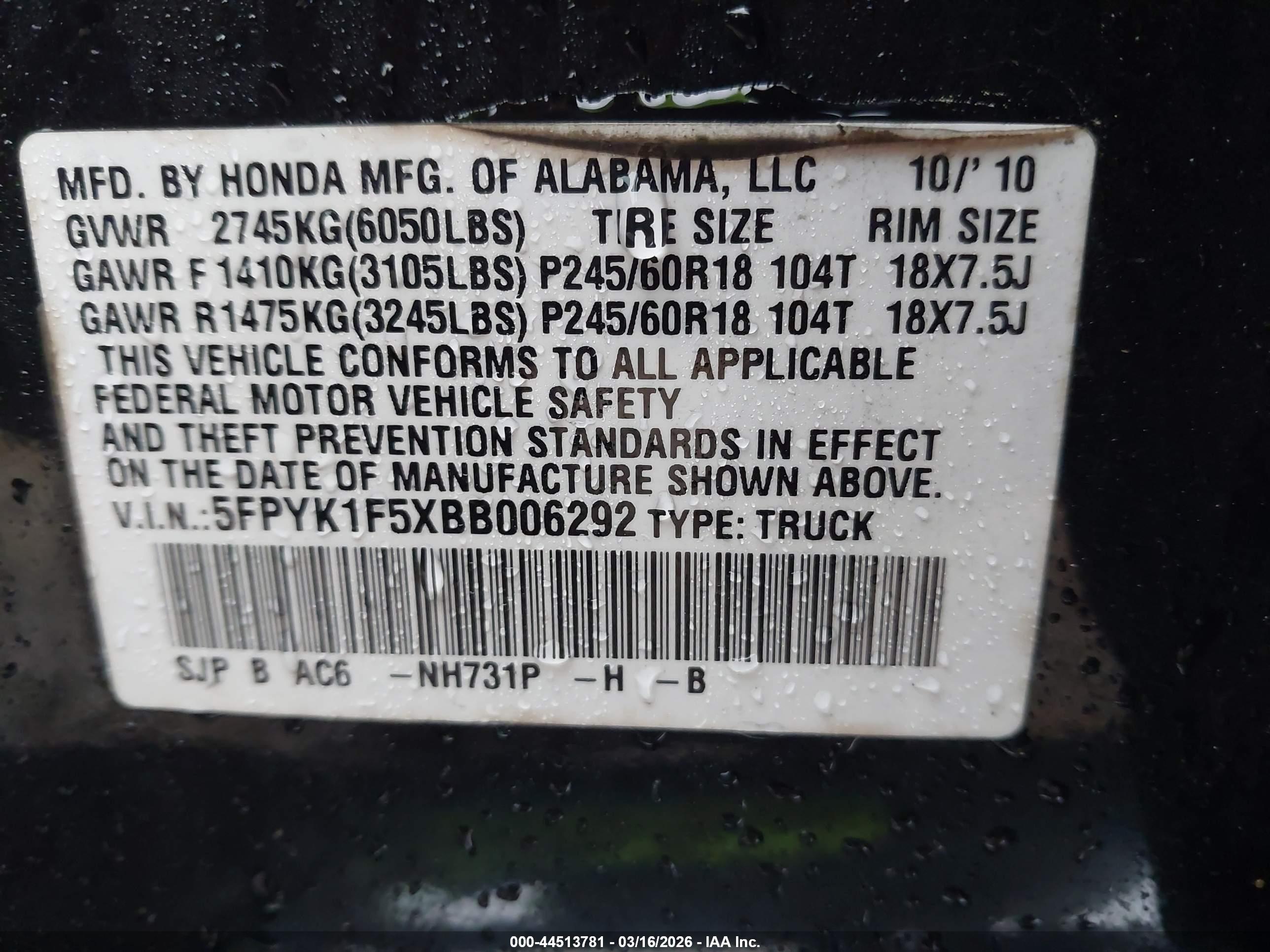 HONDA RIDGELINE image 9