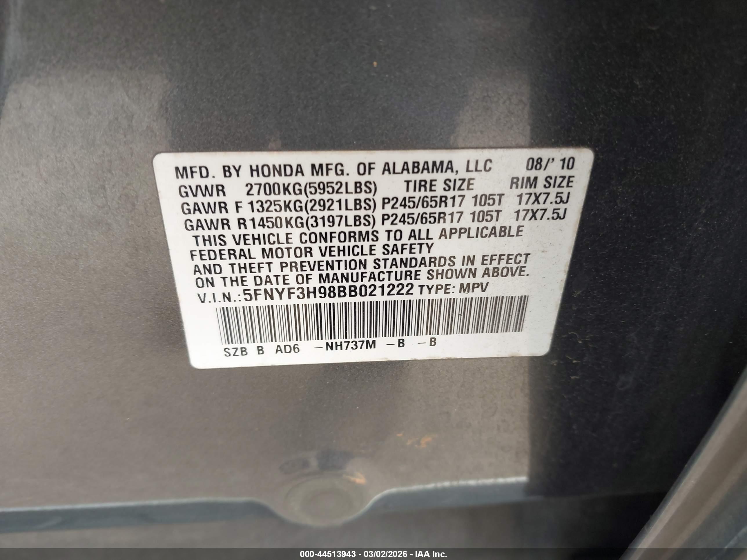 HONDA PILOT image 9