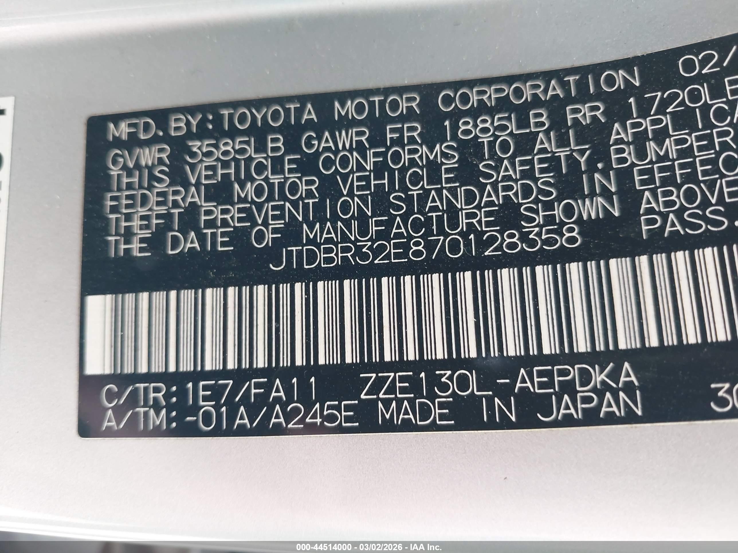 TOYOTA COROLLA image 9