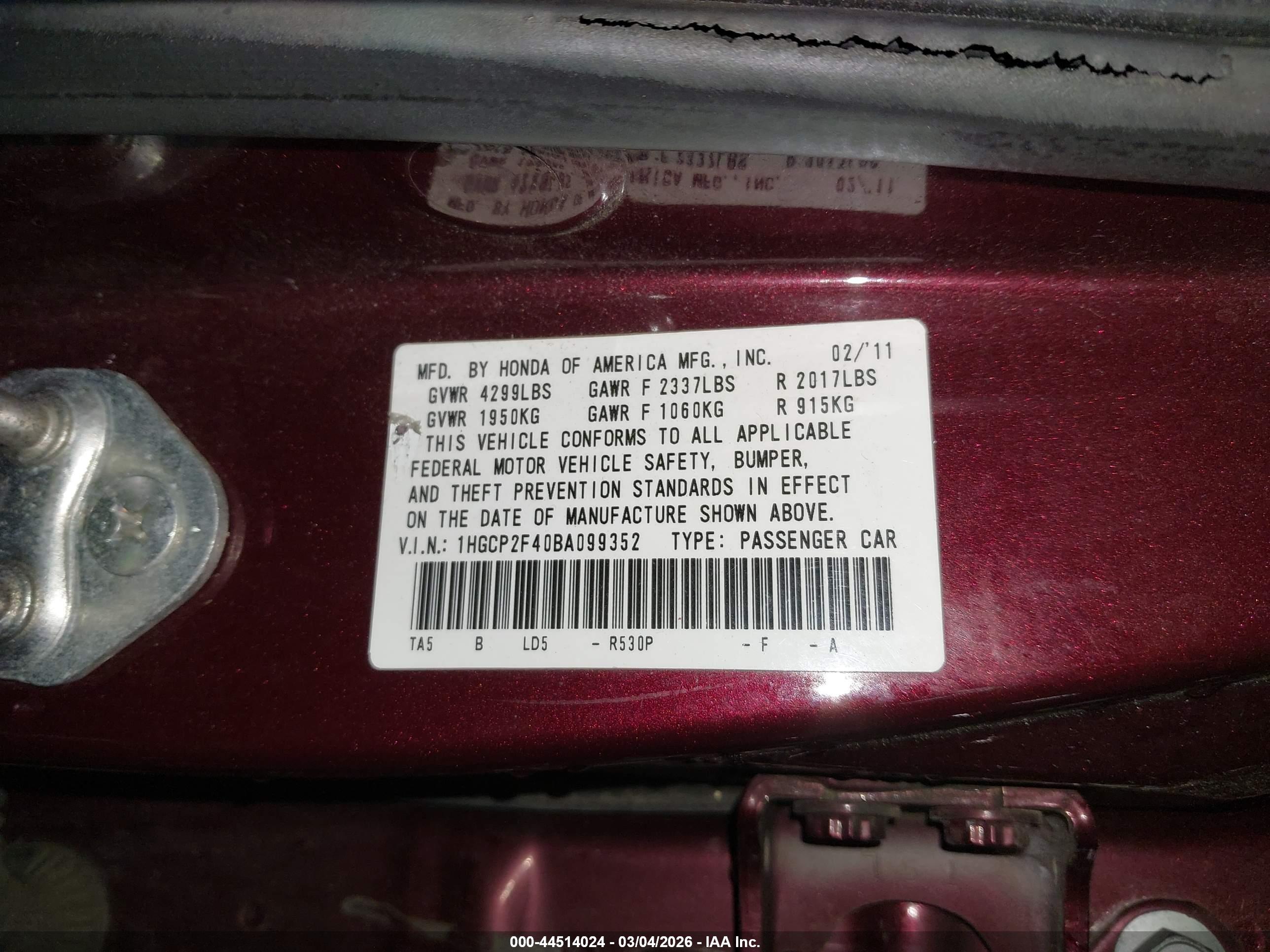 HONDA ACCORD image 9