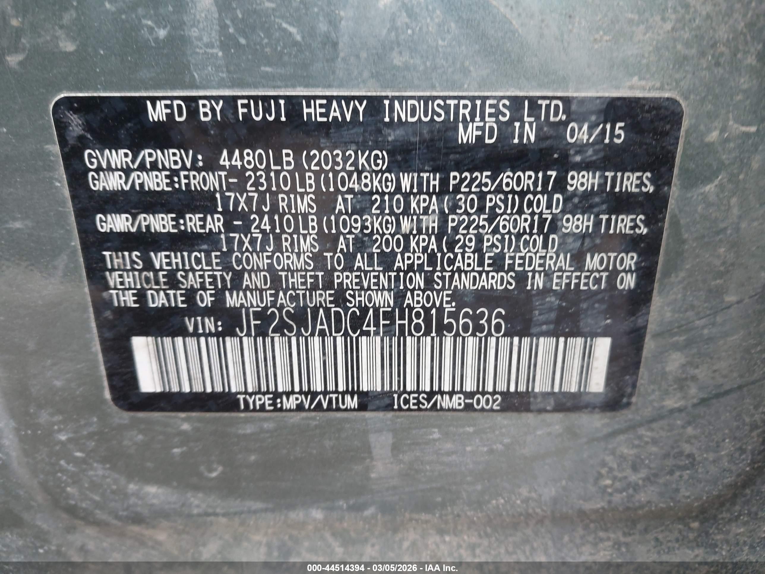 SUBARU FORESTER image 9