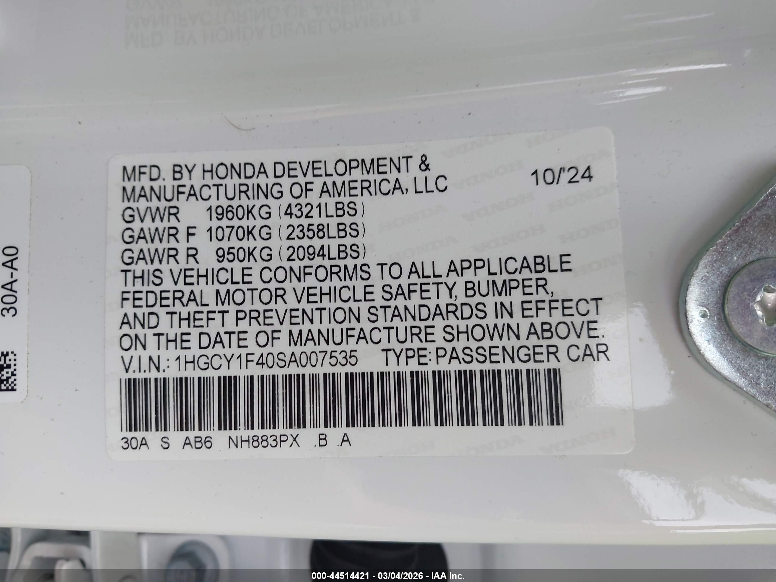 HONDA ACCORD image 9