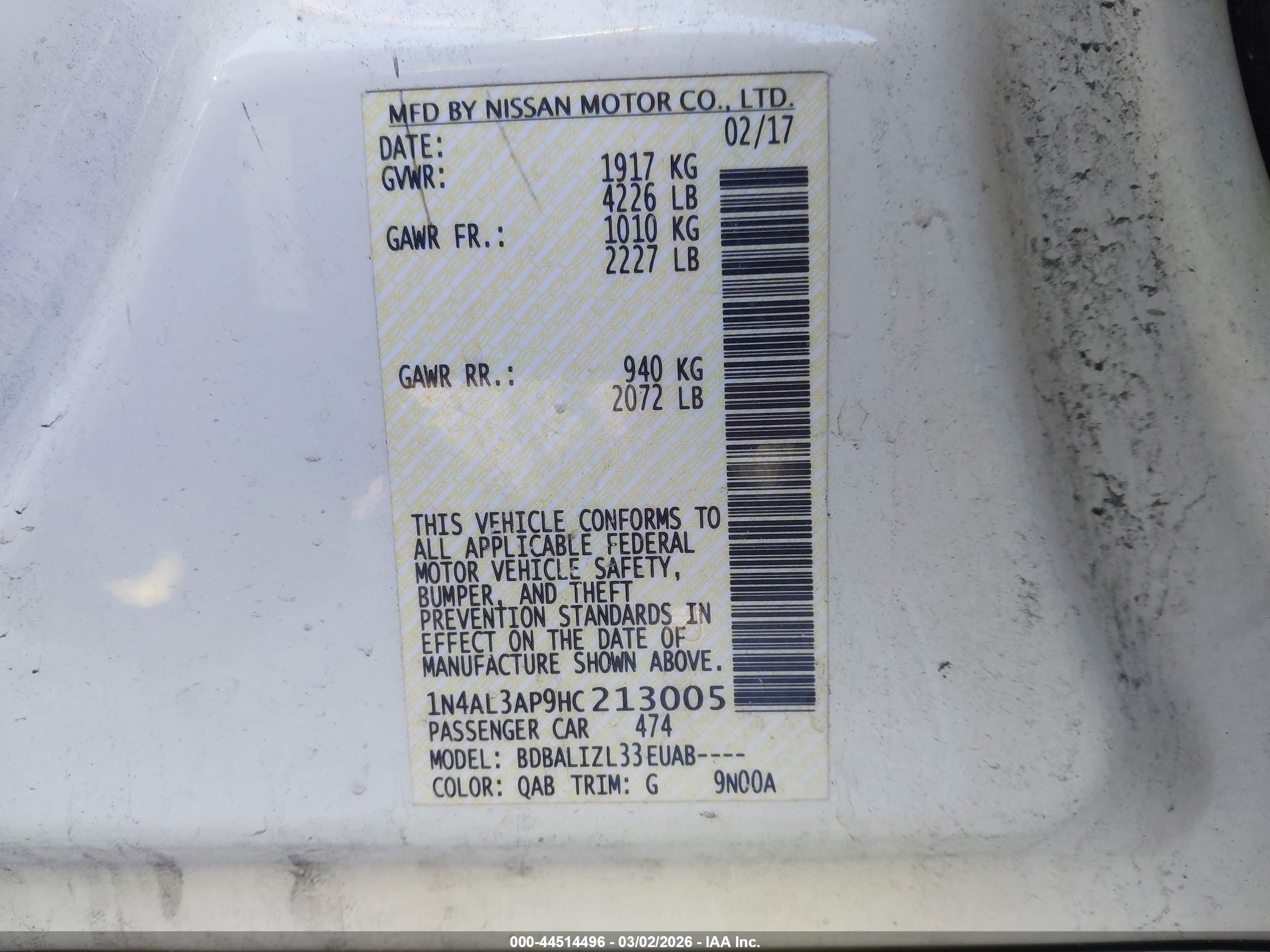 NISSAN ALTIMA image 9