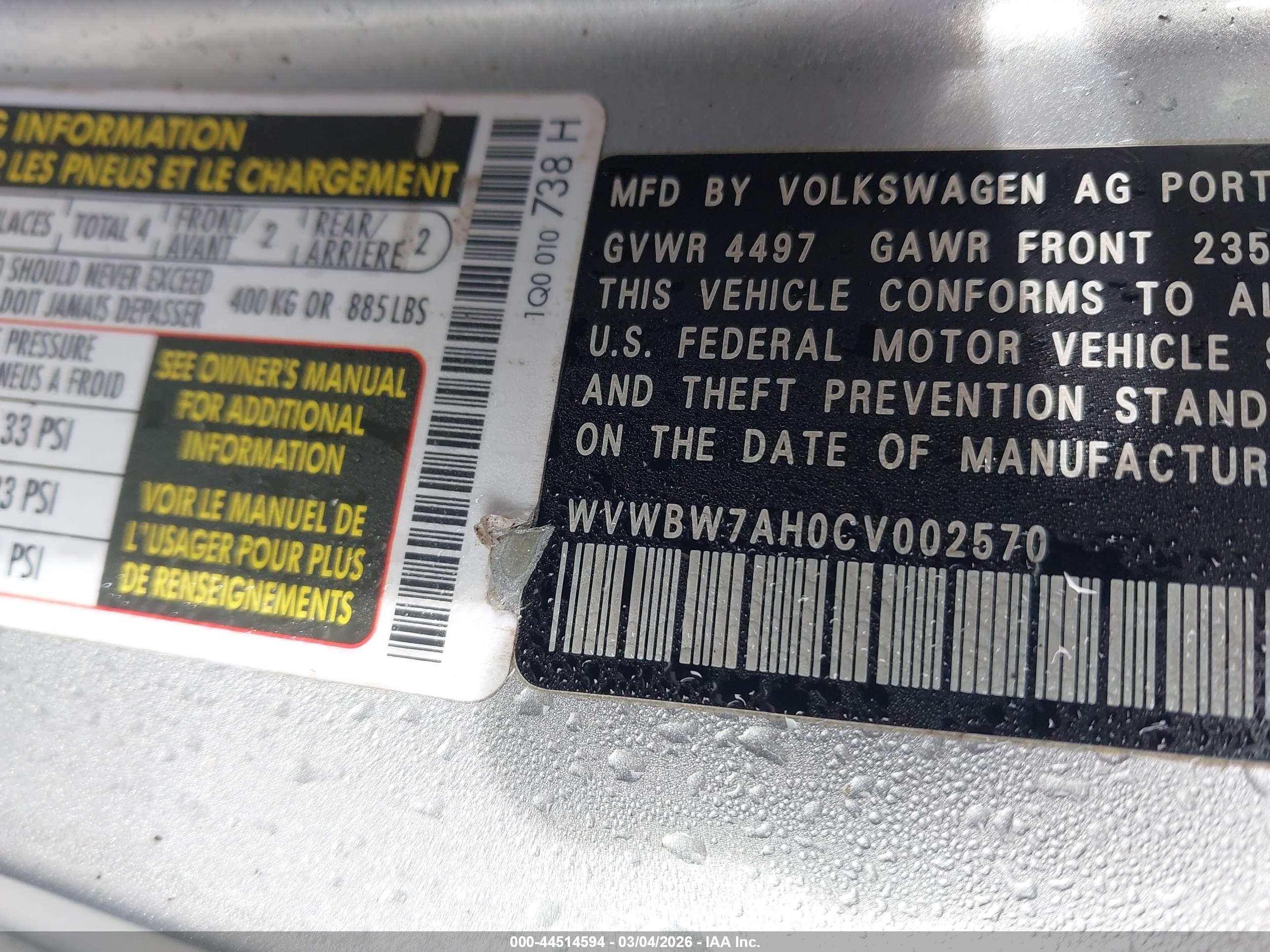 VOLKSWAGEN EOS image 9