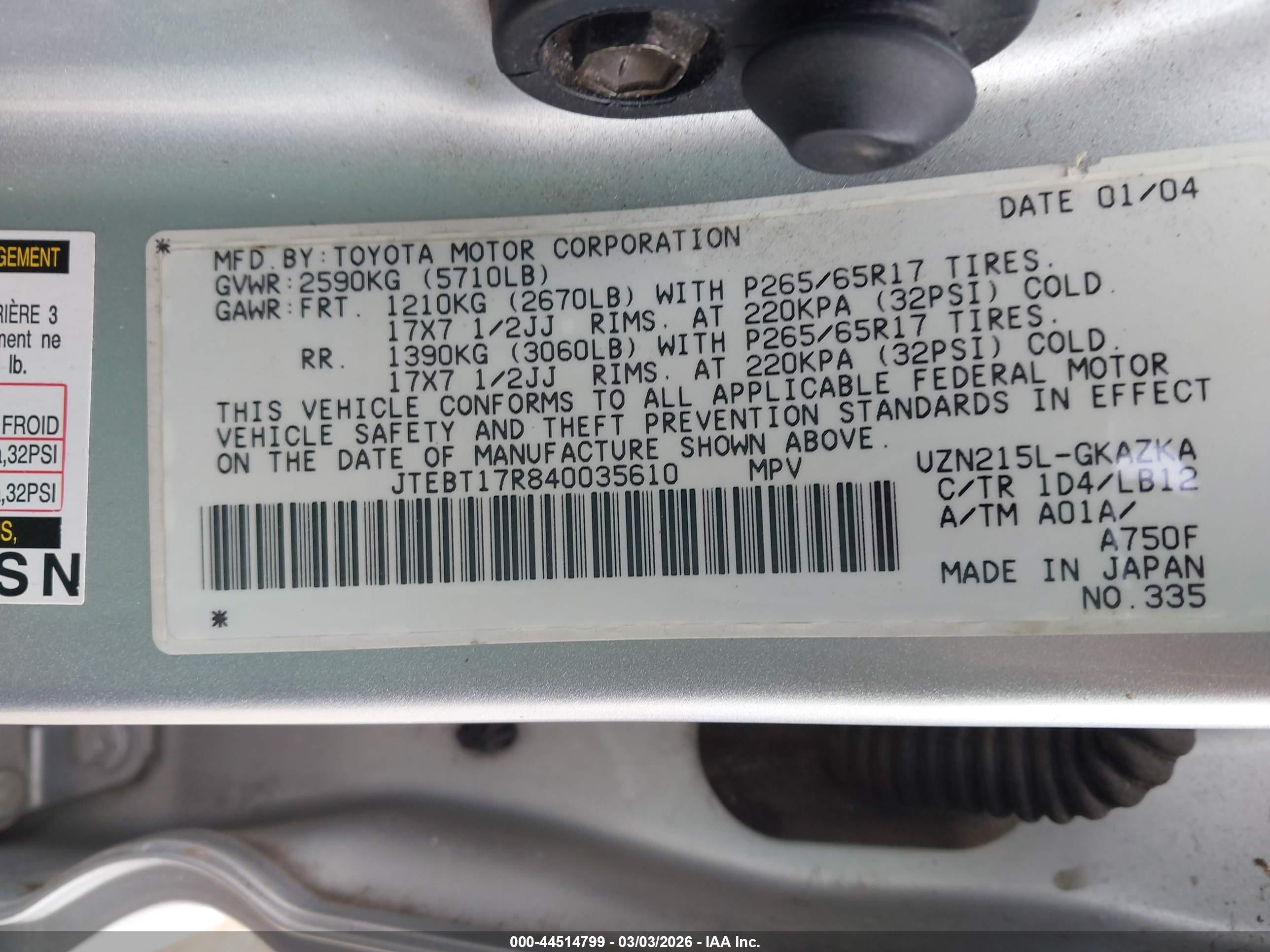 TOYOTA 4RUNNER image 9
