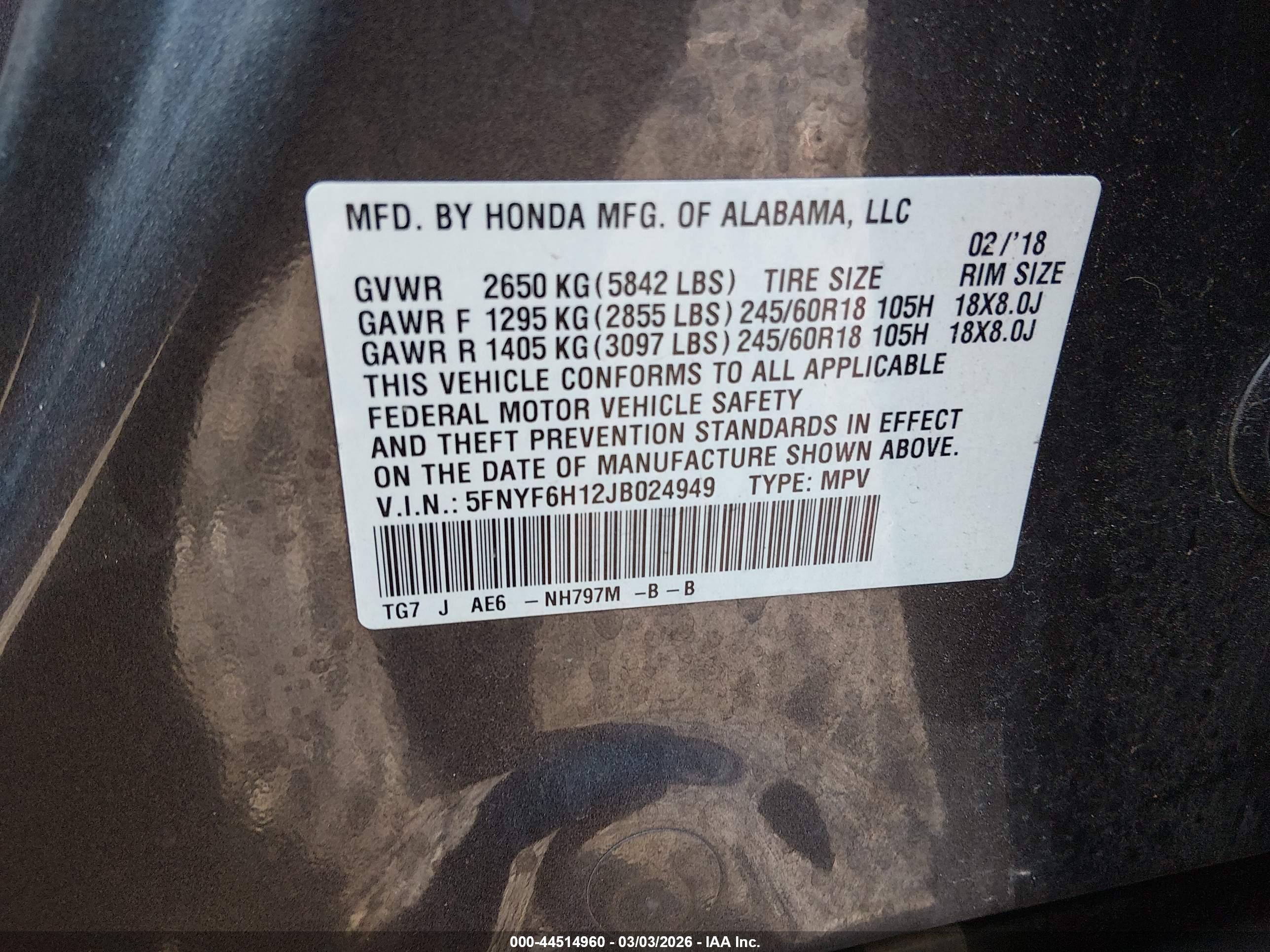 HONDA PILOT image 9