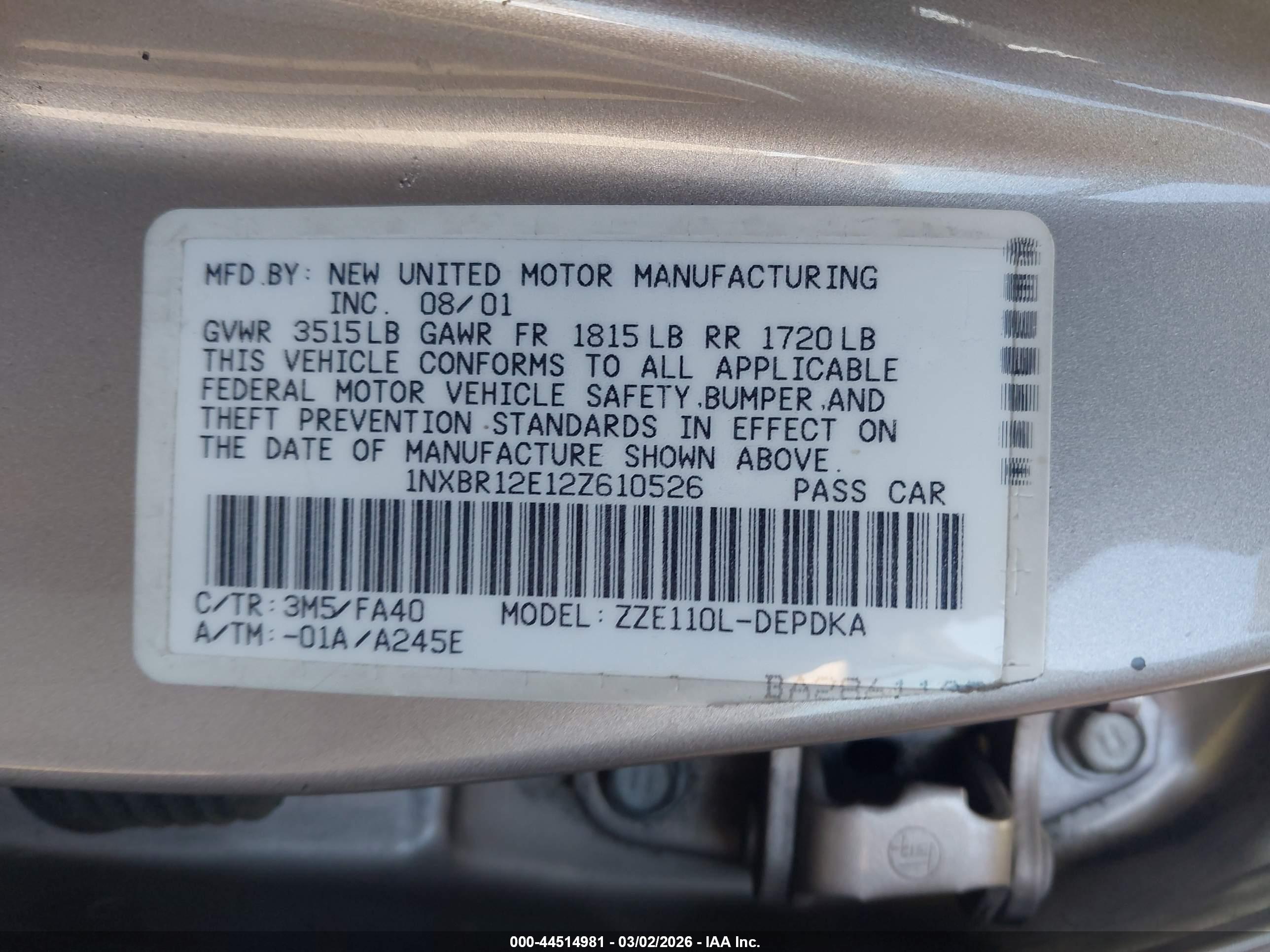 TOYOTA COROLLA image 9