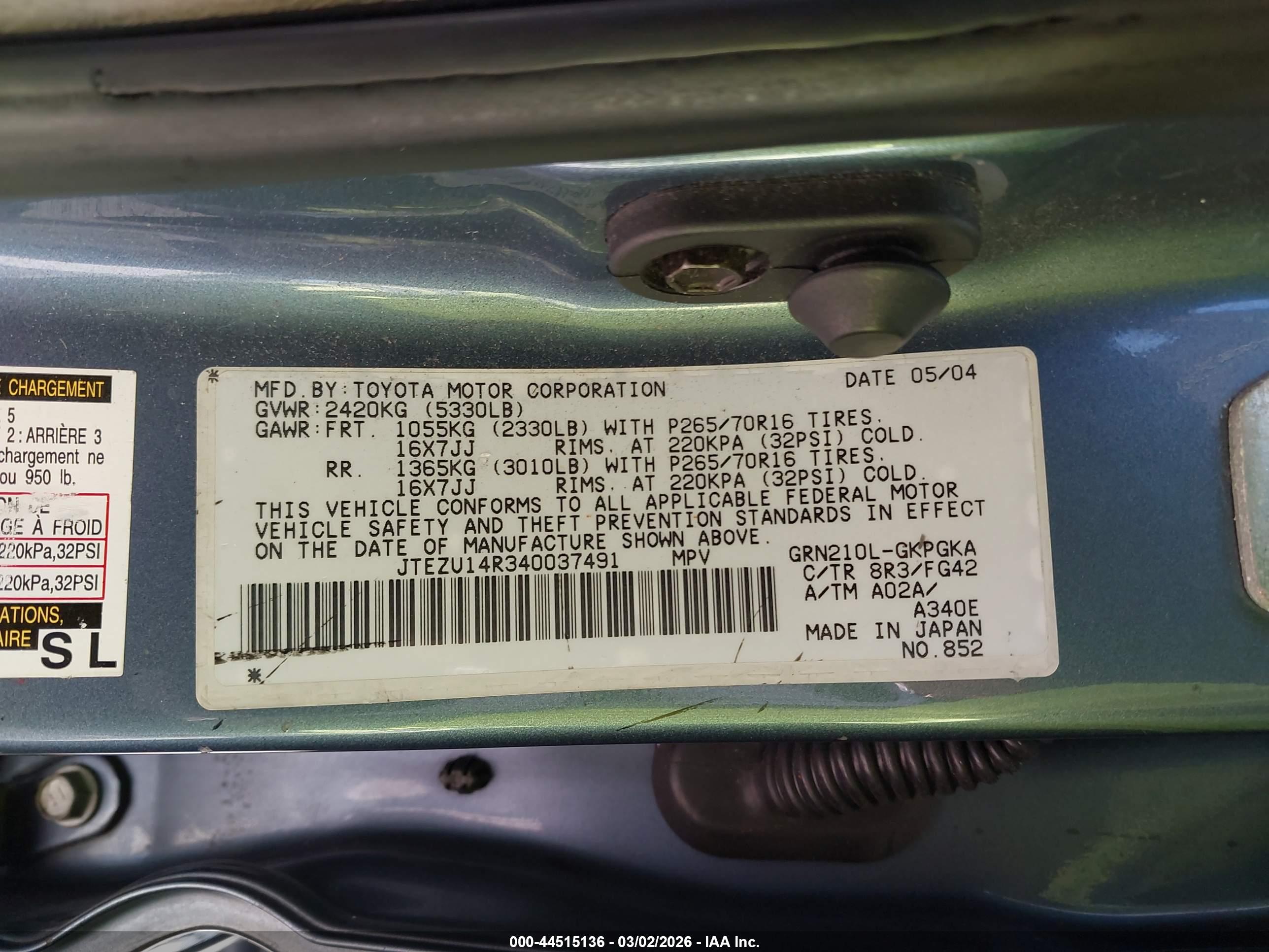 TOYOTA 4RUNNER image 9