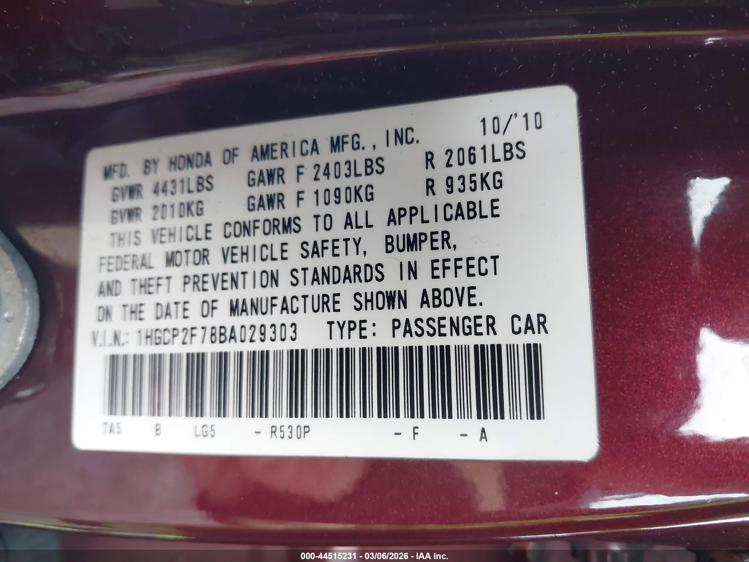 HONDA ACCORD image 9