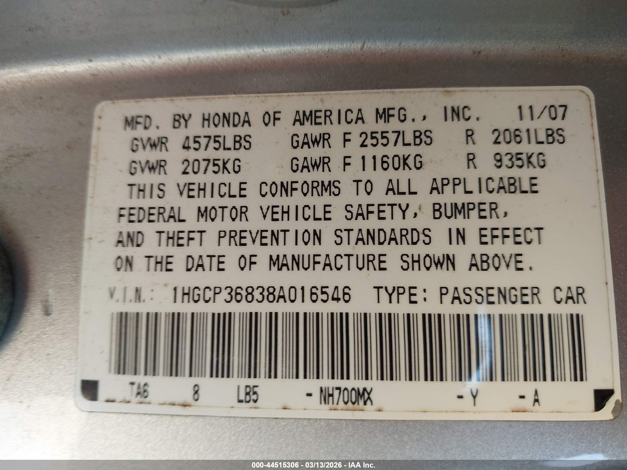 HONDA ACCORD image 9