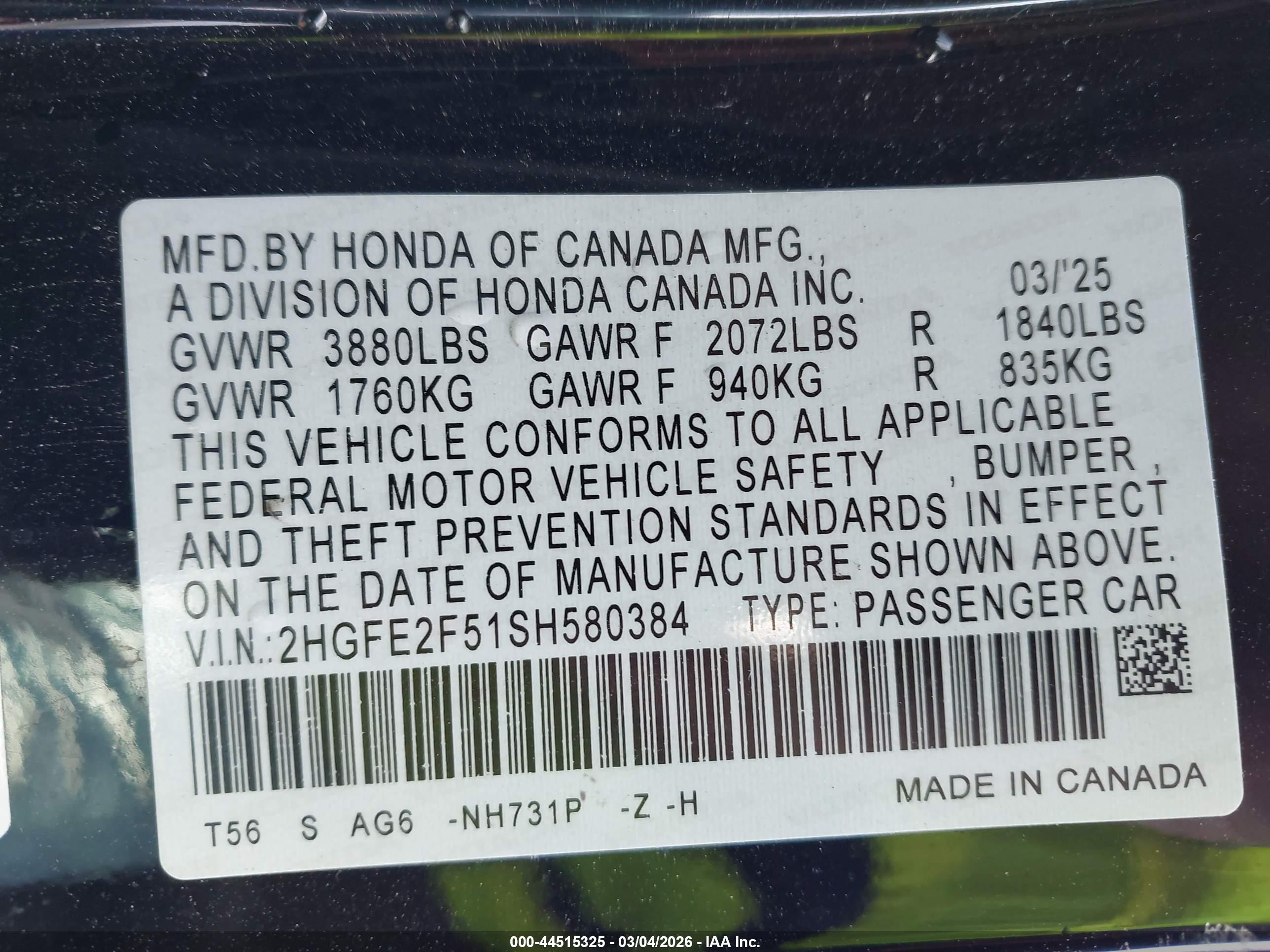 HONDA CIVIC image 9