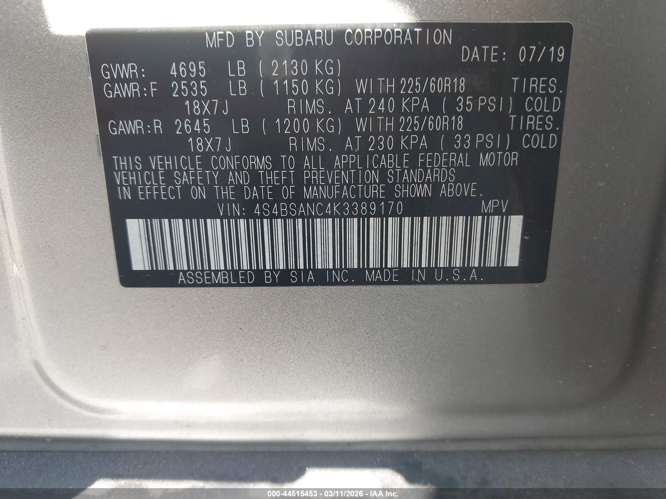 SUBARU OUTBACK image 9
