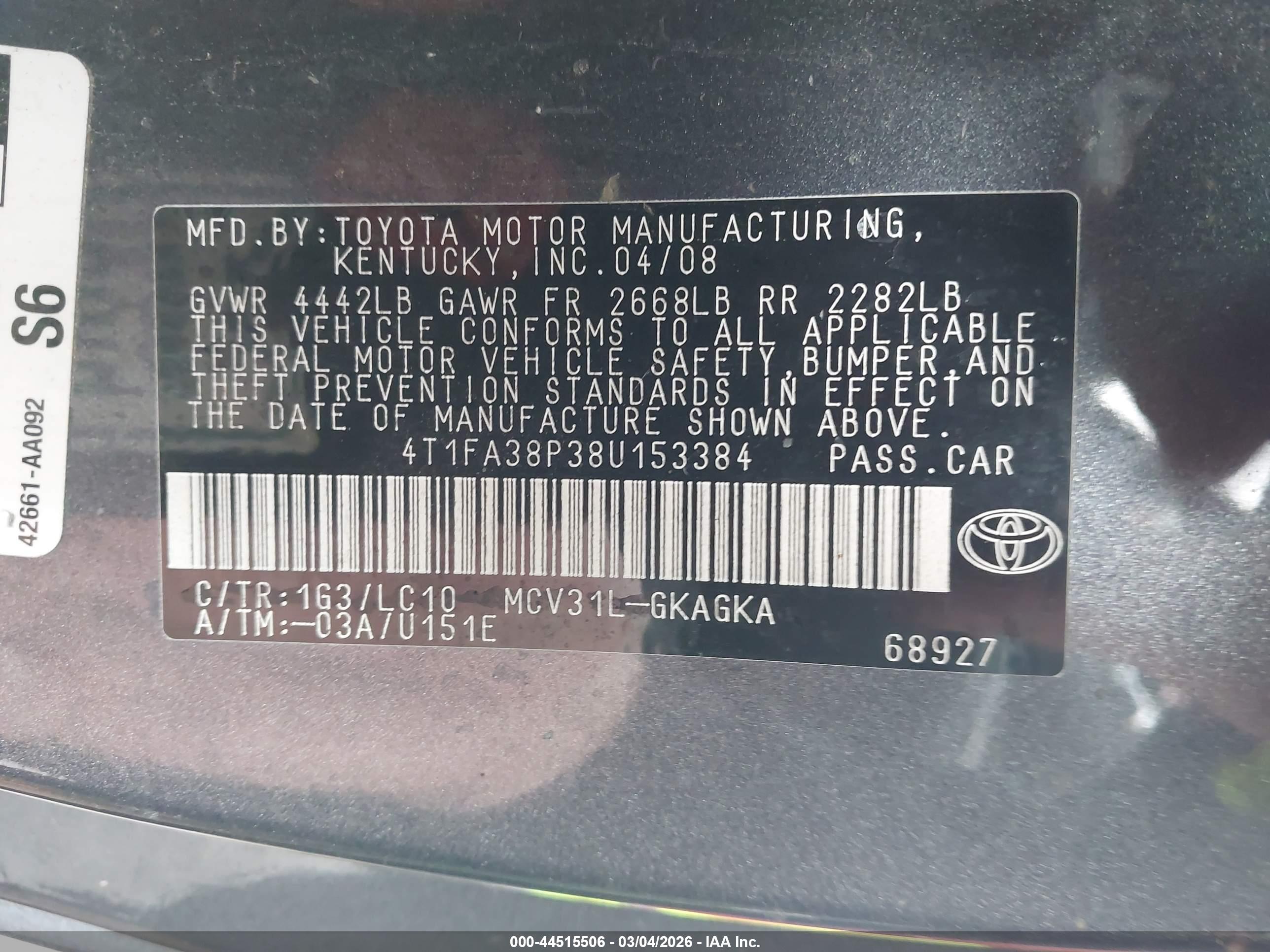 TOYOTA CAMRY image 9