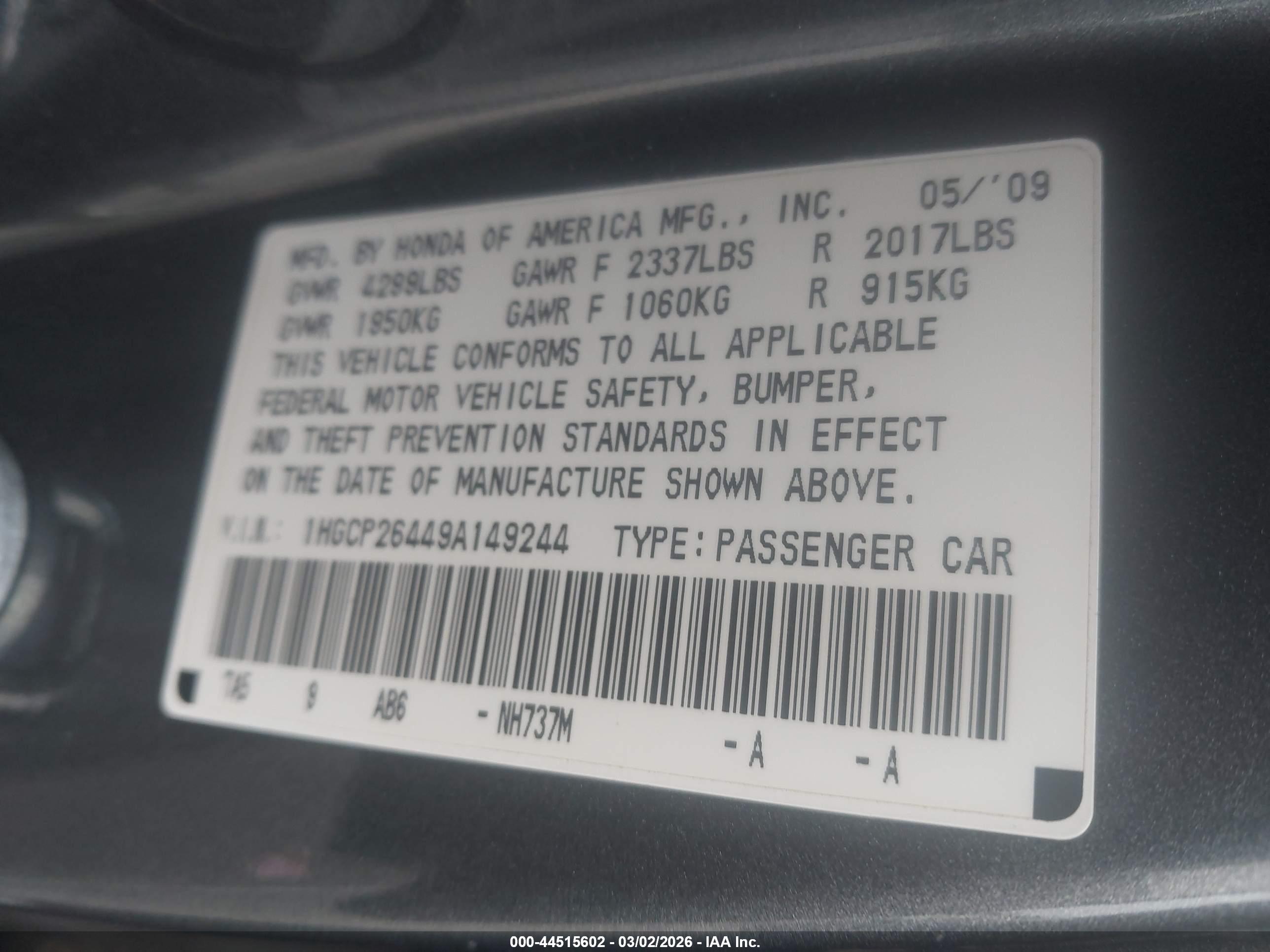 HONDA ACCORD image 9