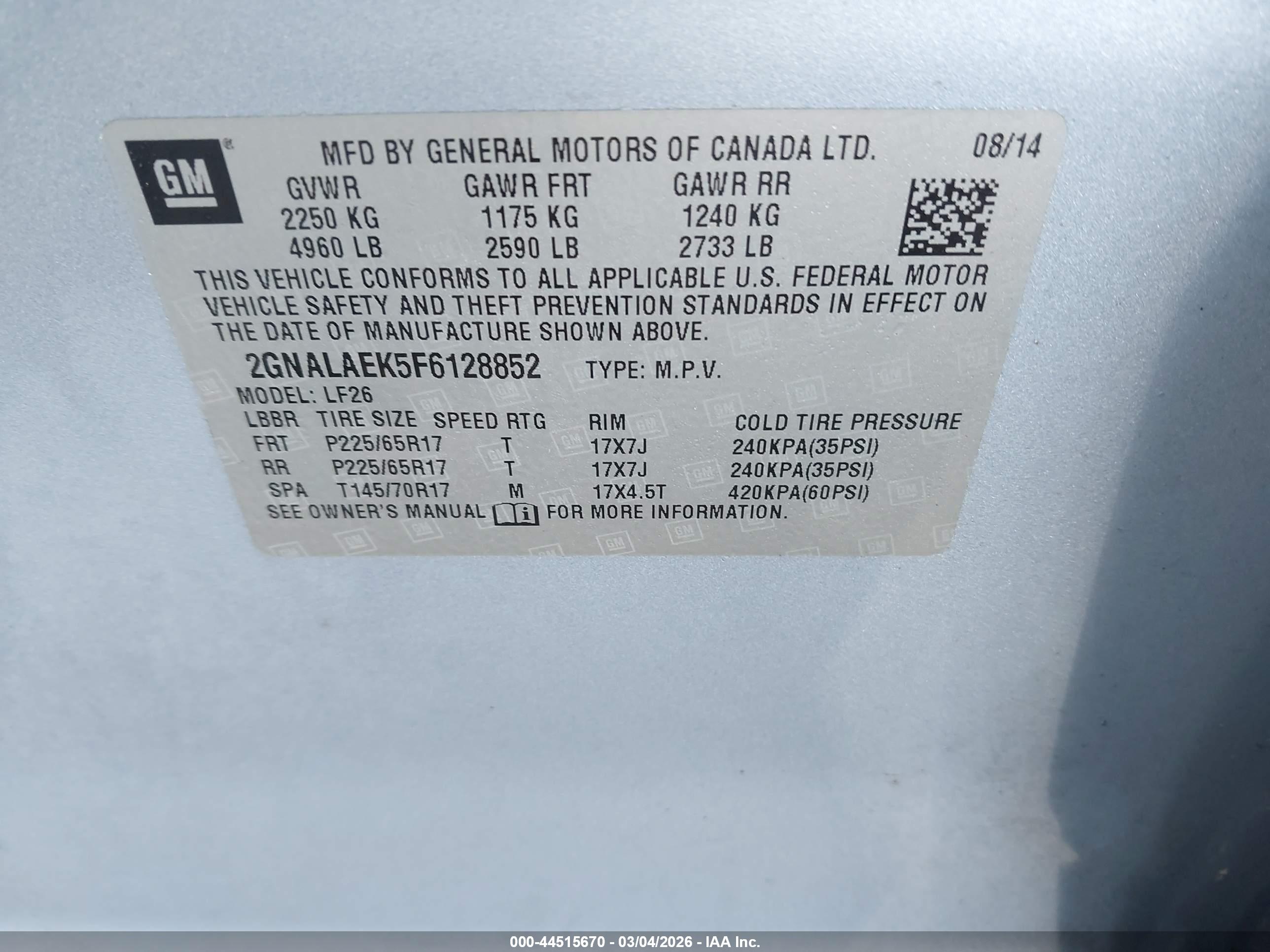 CHEVROLET EQUINOX image 9