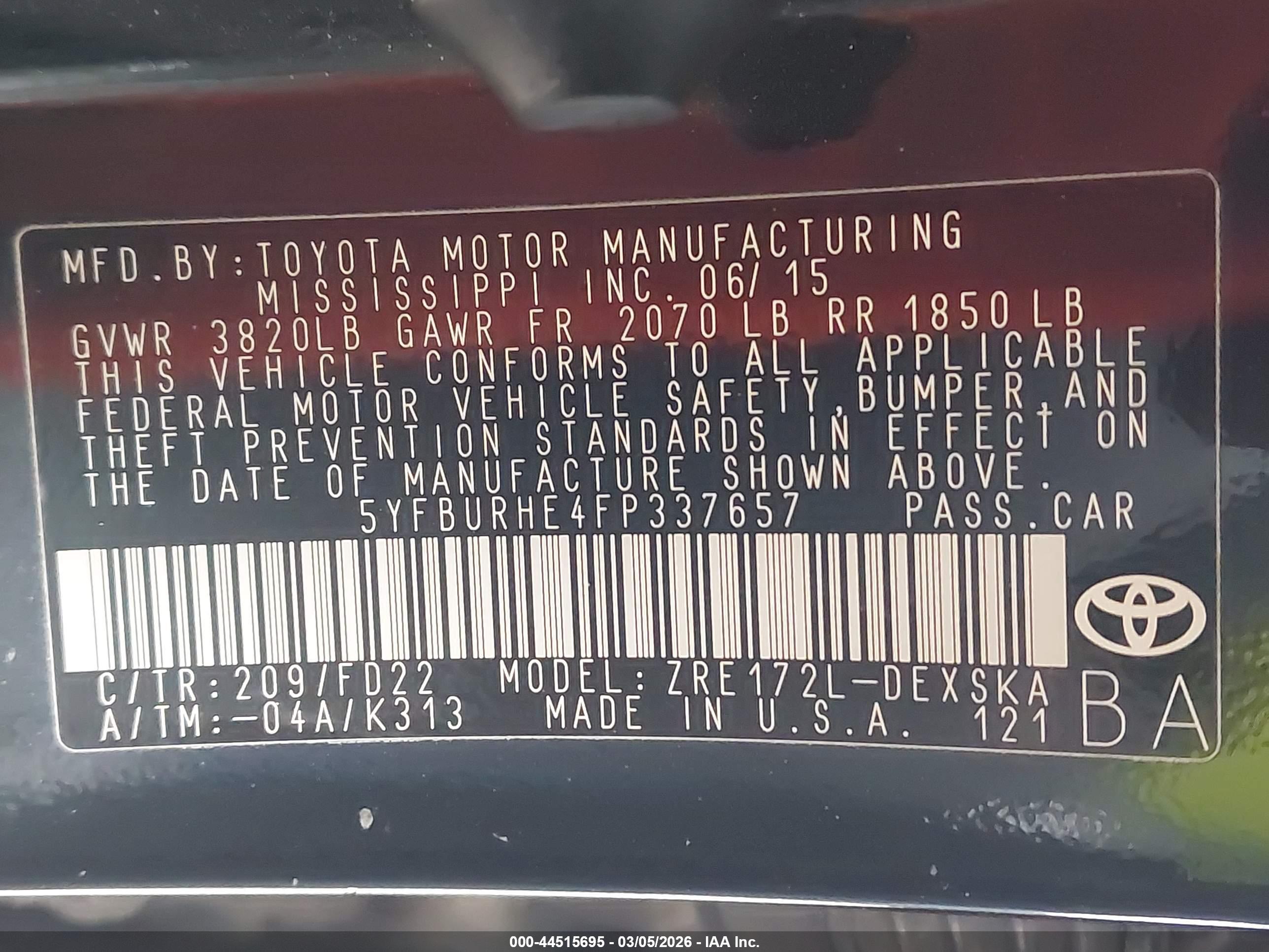 TOYOTA COROLLA image 9