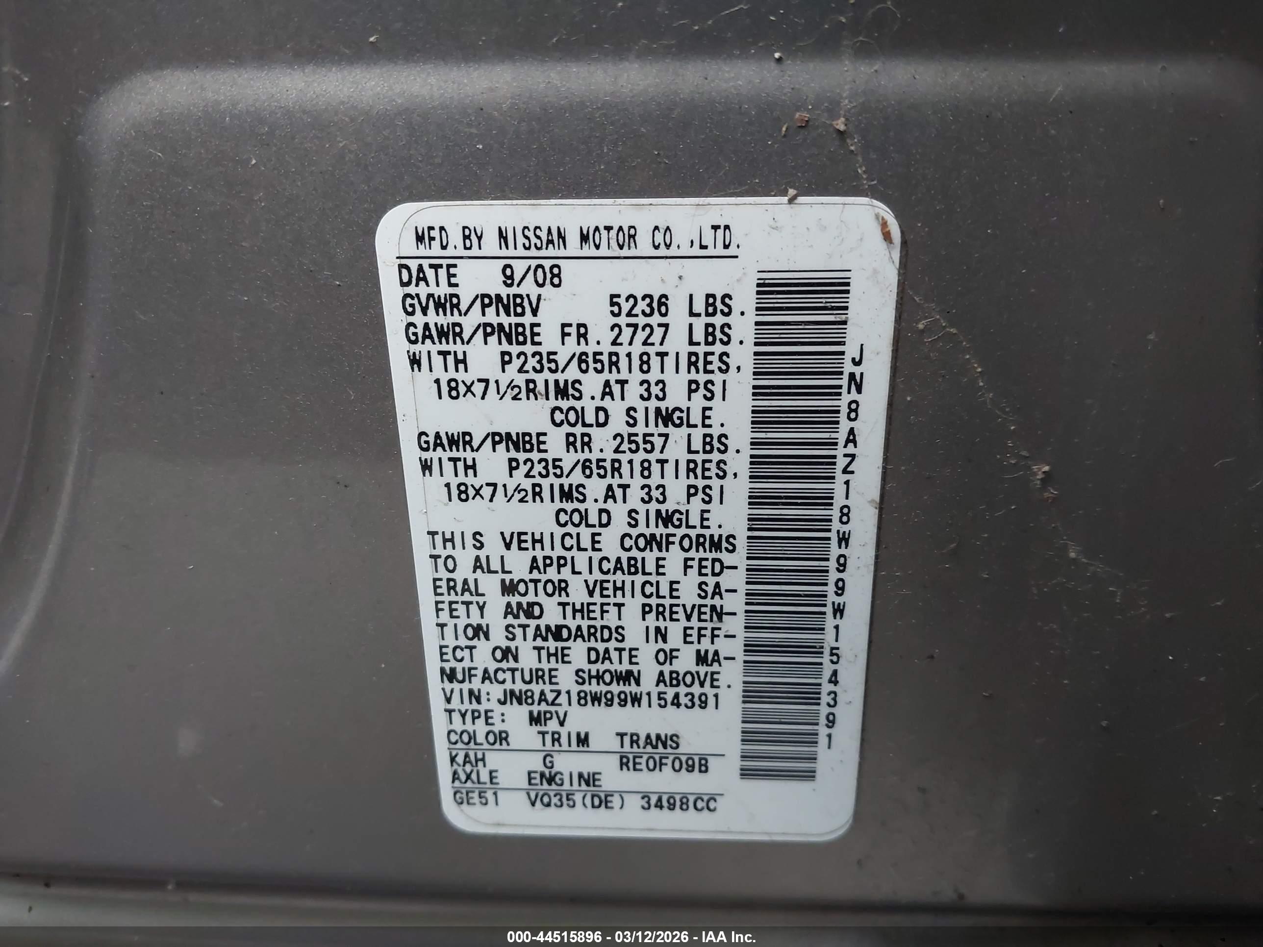 NISSAN MURANO image 9