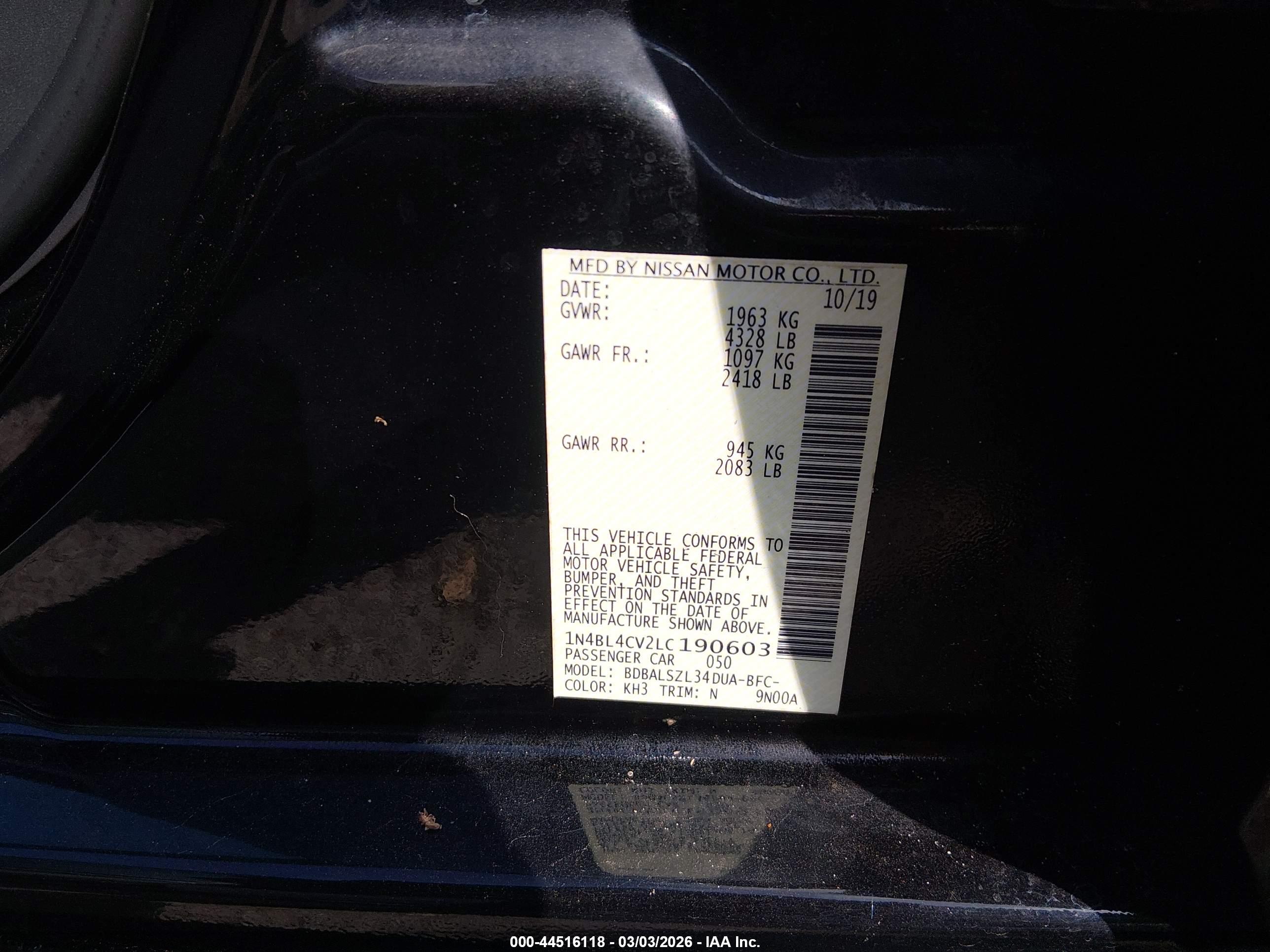 NISSAN ALTIMA image 9
