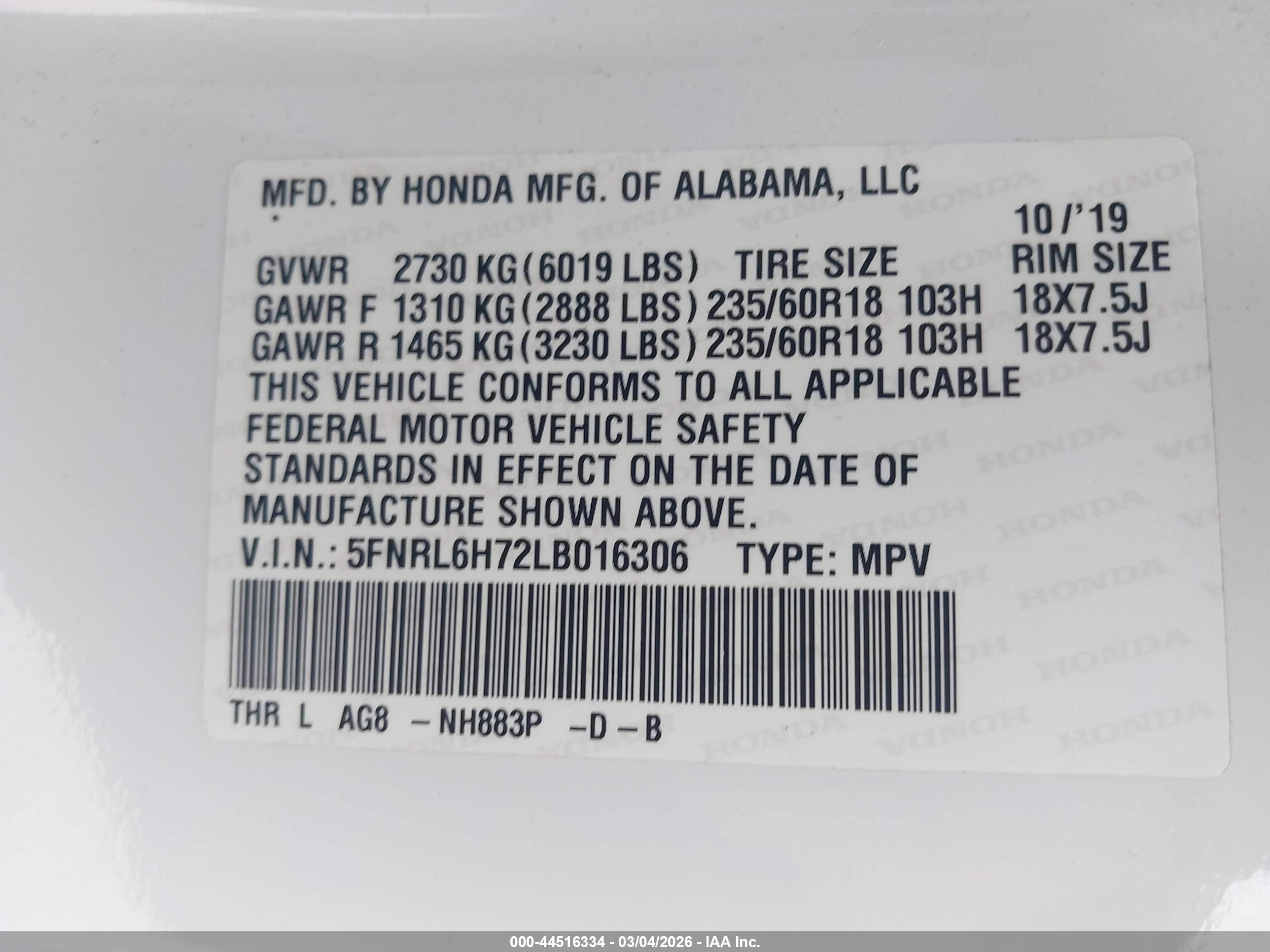 HONDA ODYSSEY image 9