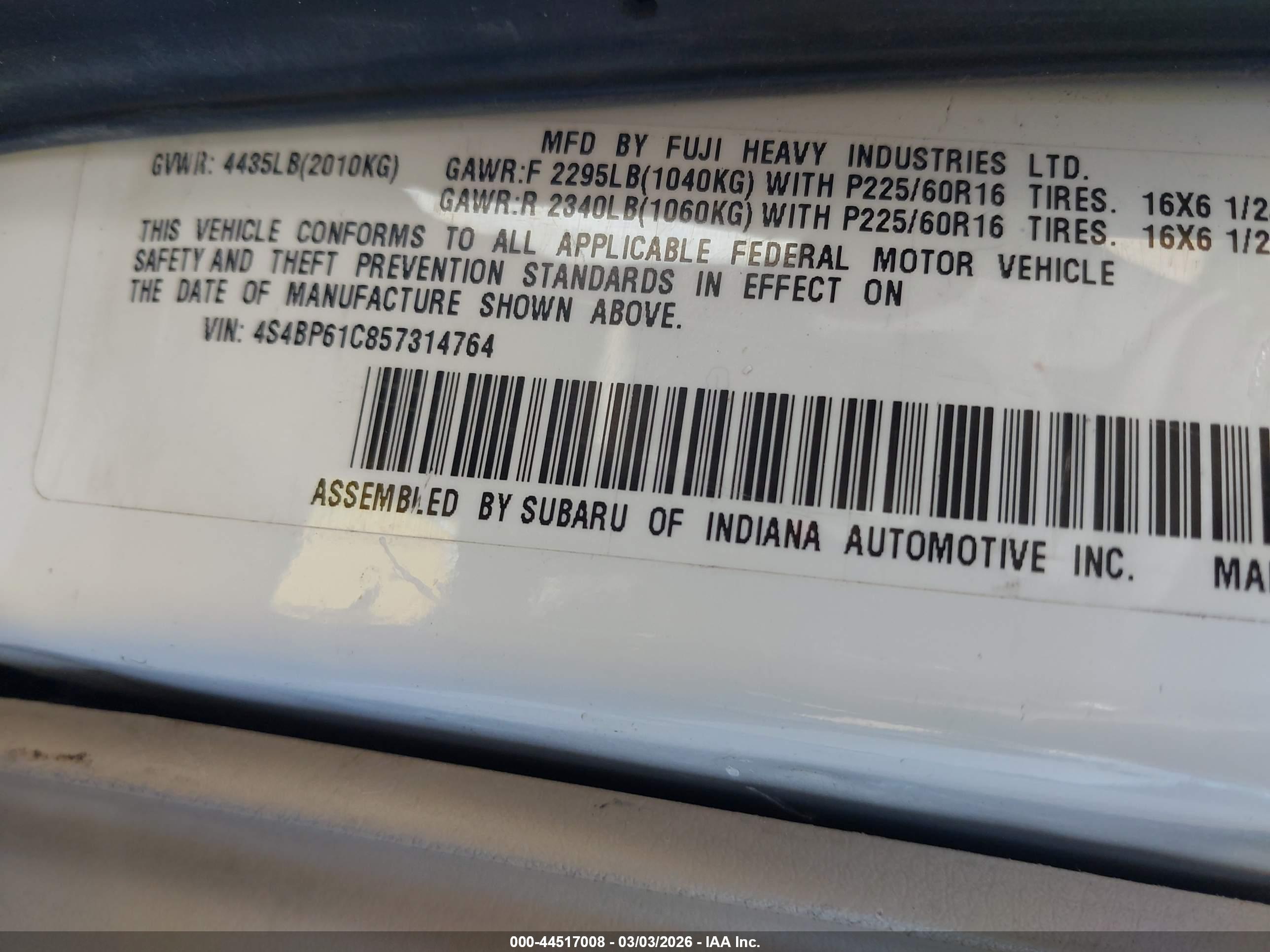 SUBARU OUTBACK image 9