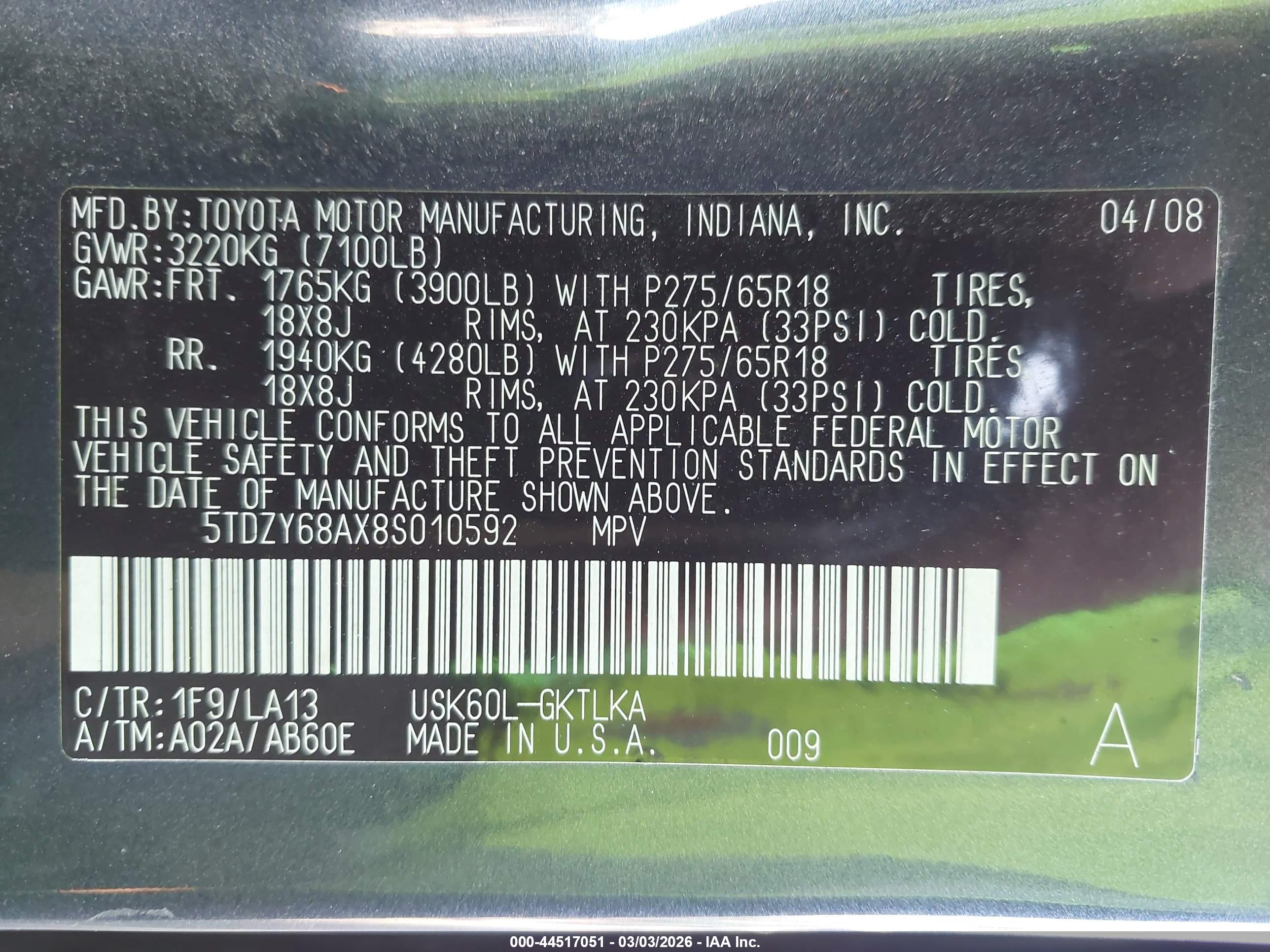 TOYOTA SEQUOIA image 9