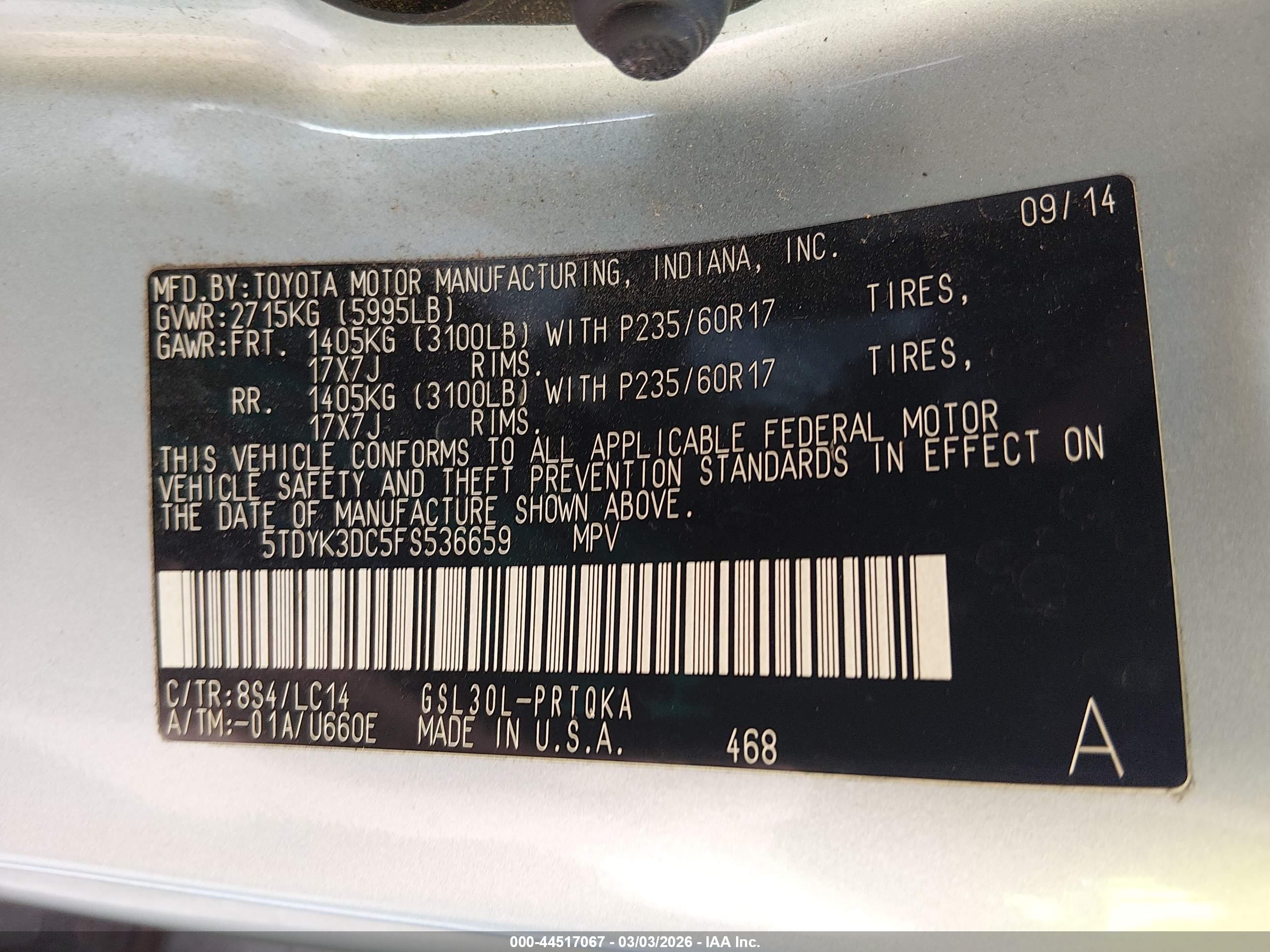 TOYOTA SIENNA image 9