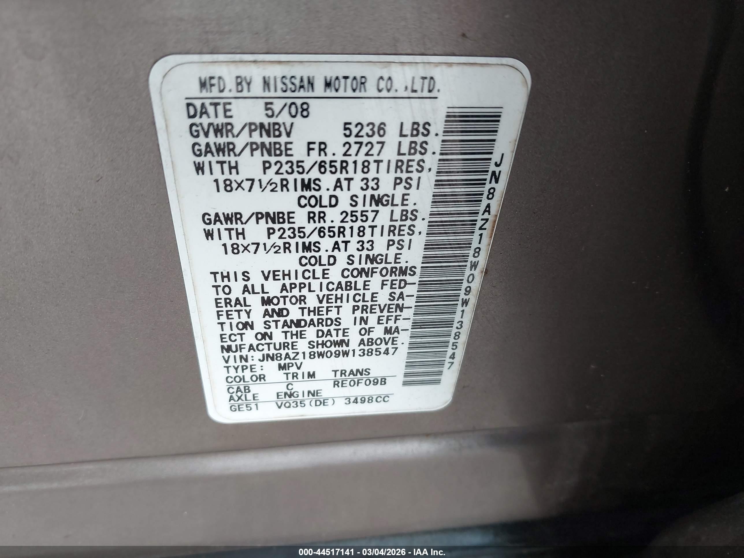 NISSAN MURANO image 9