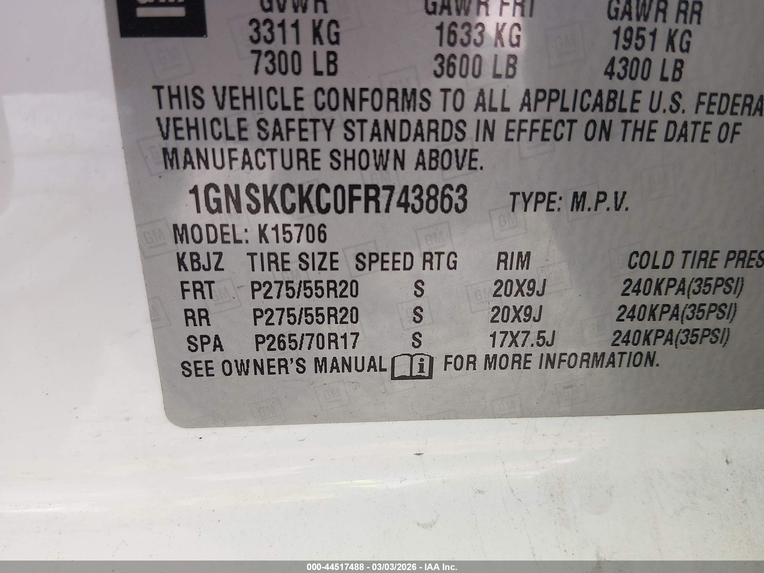CHEVROLET TAHOE image 9