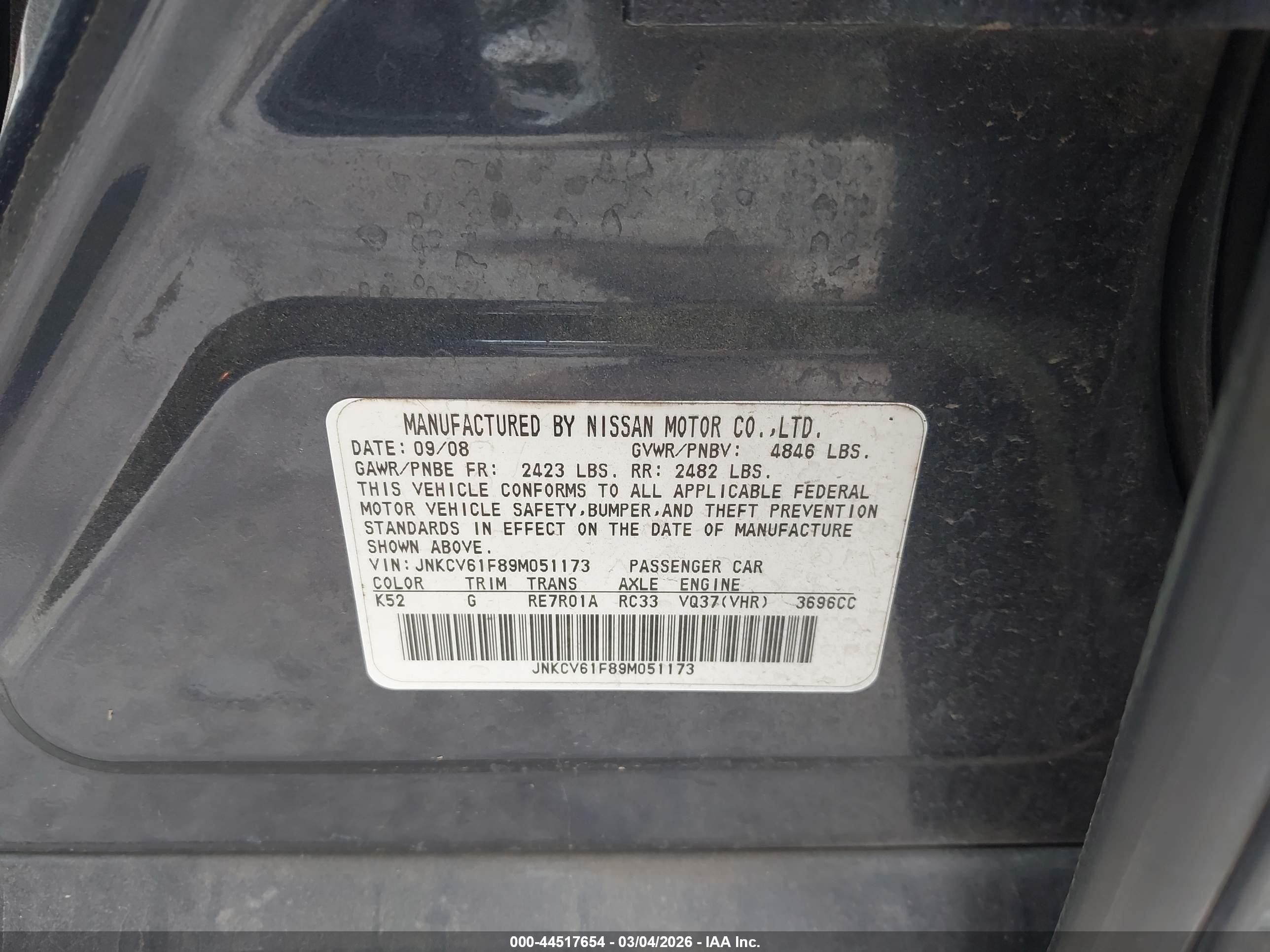 INFINITI G37X image 9