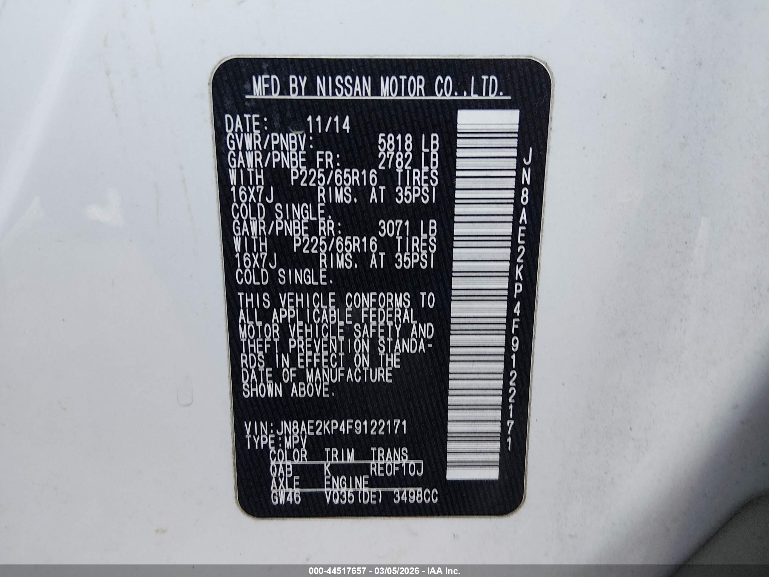 NISSAN QUEST image 9