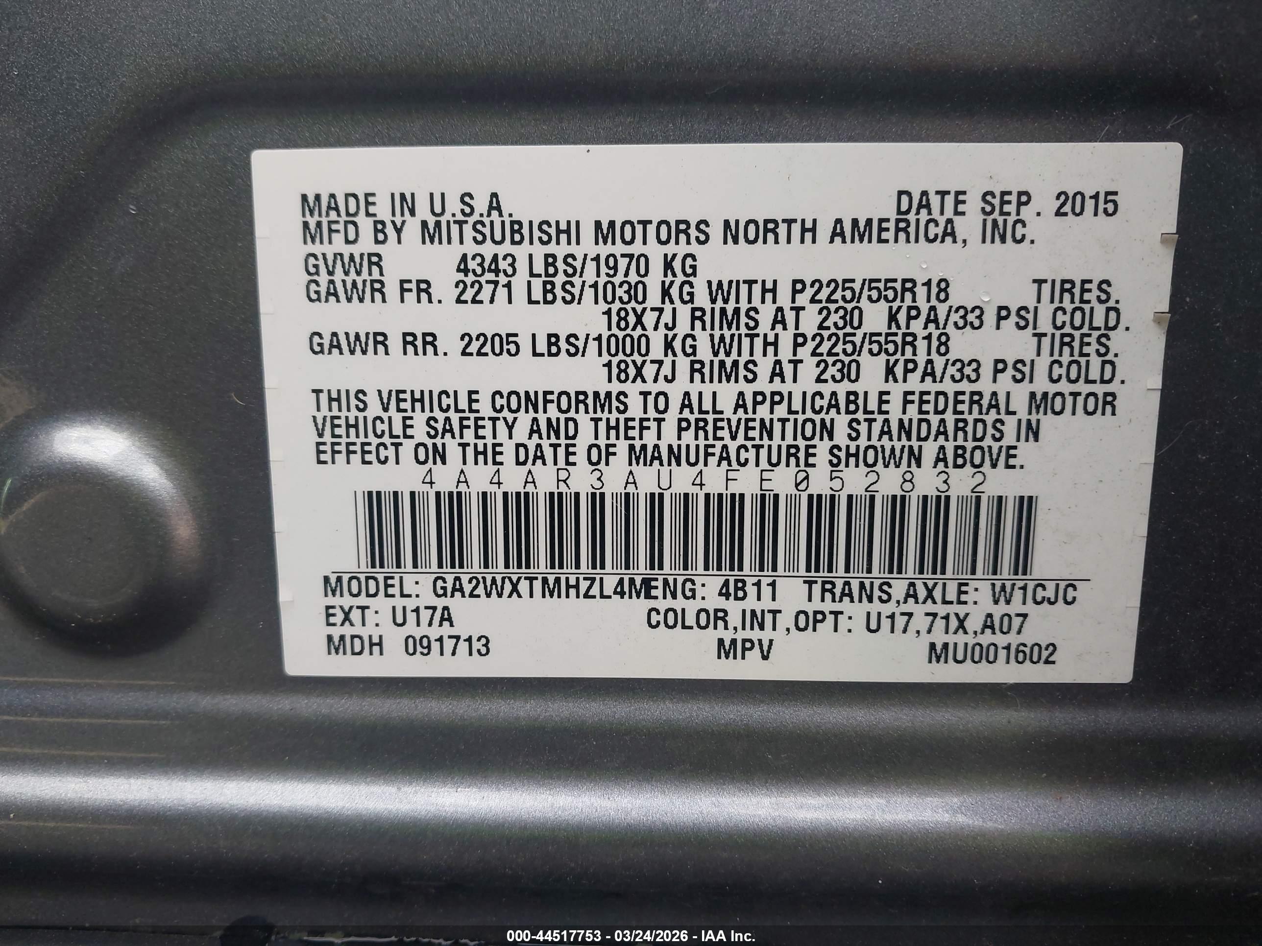 MITSUBISHI OUTLANDER image 9