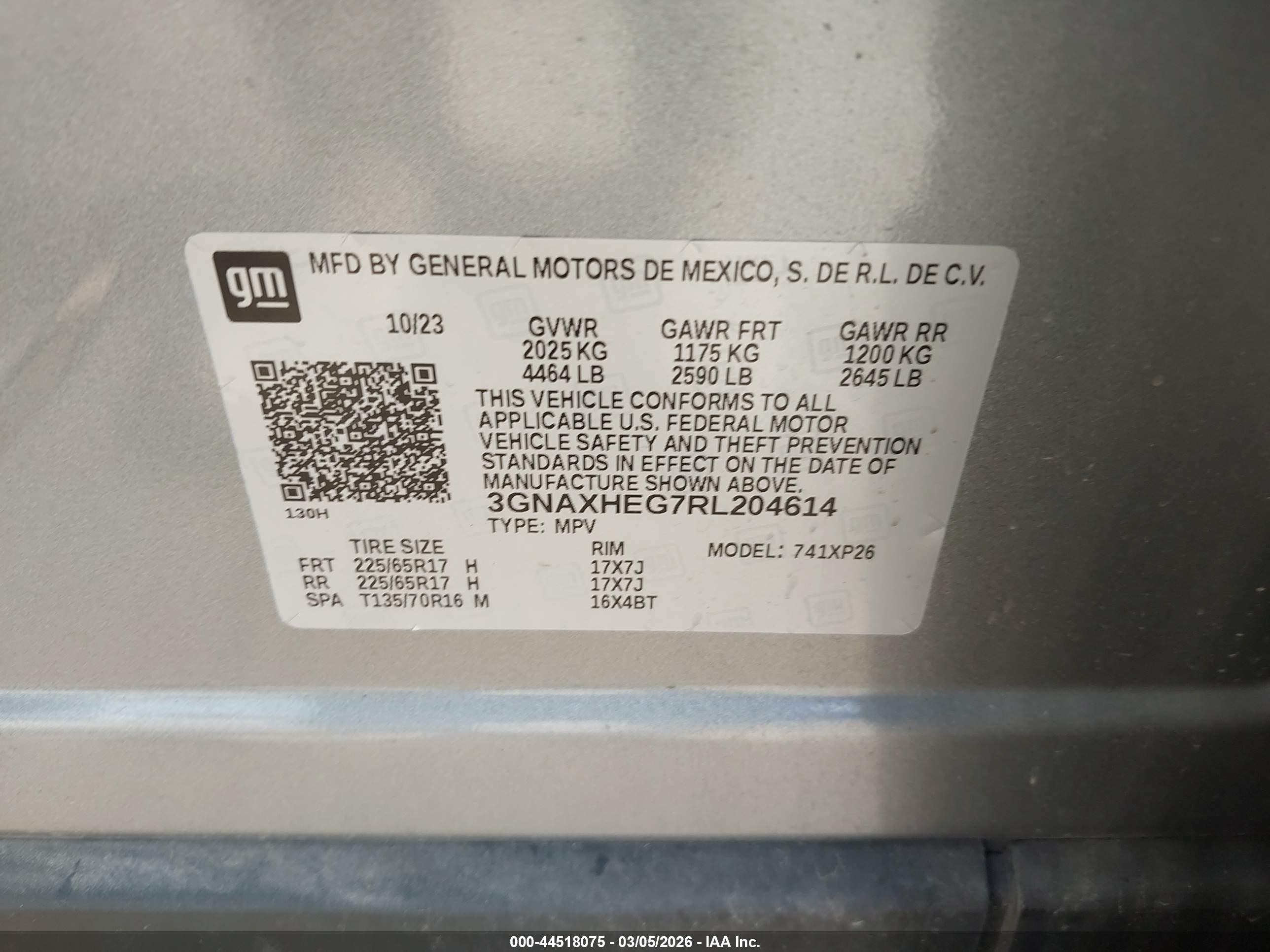CHEVROLET EQUINOX image 9
