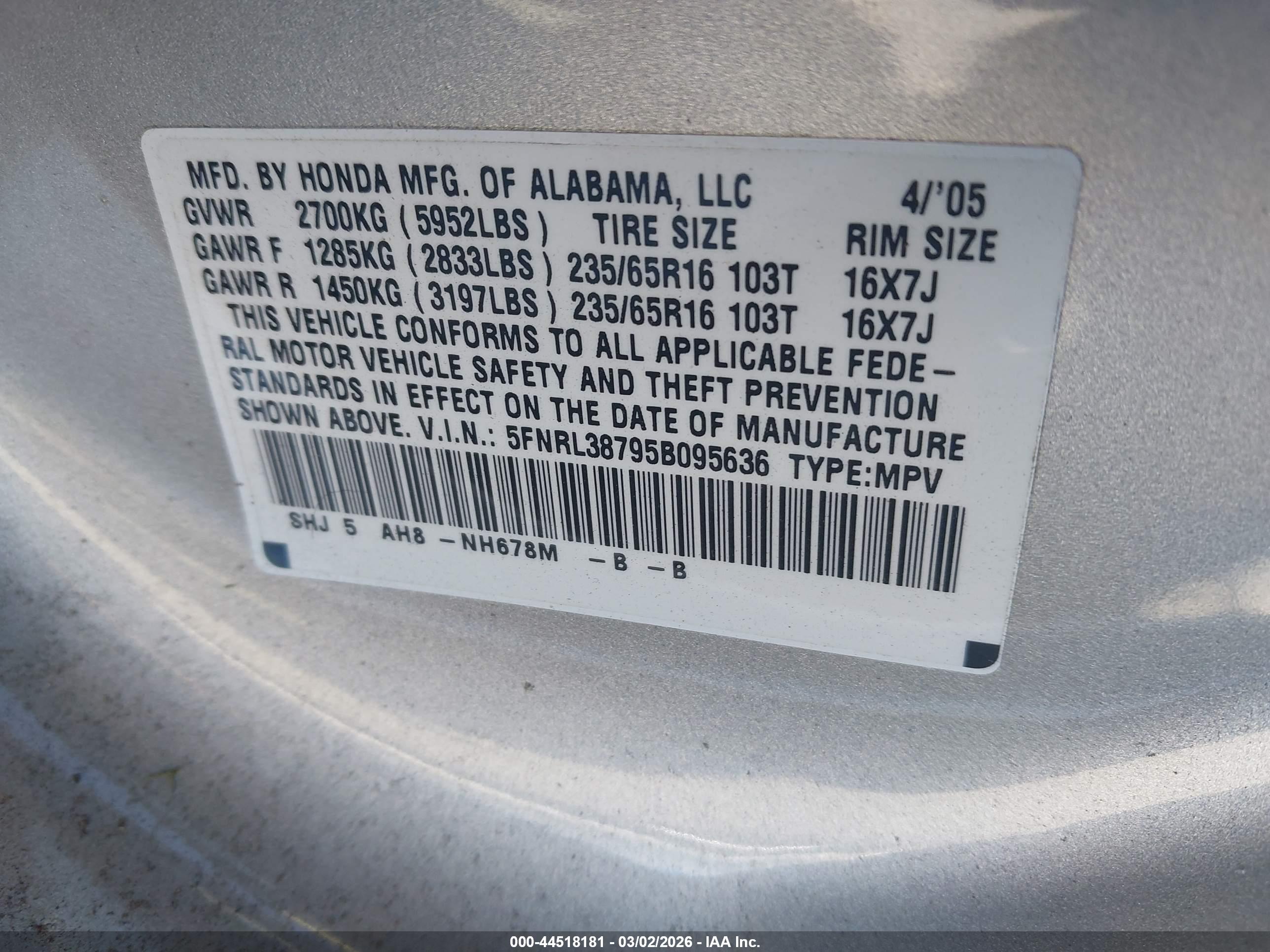 HONDA ODYSSEY image 9