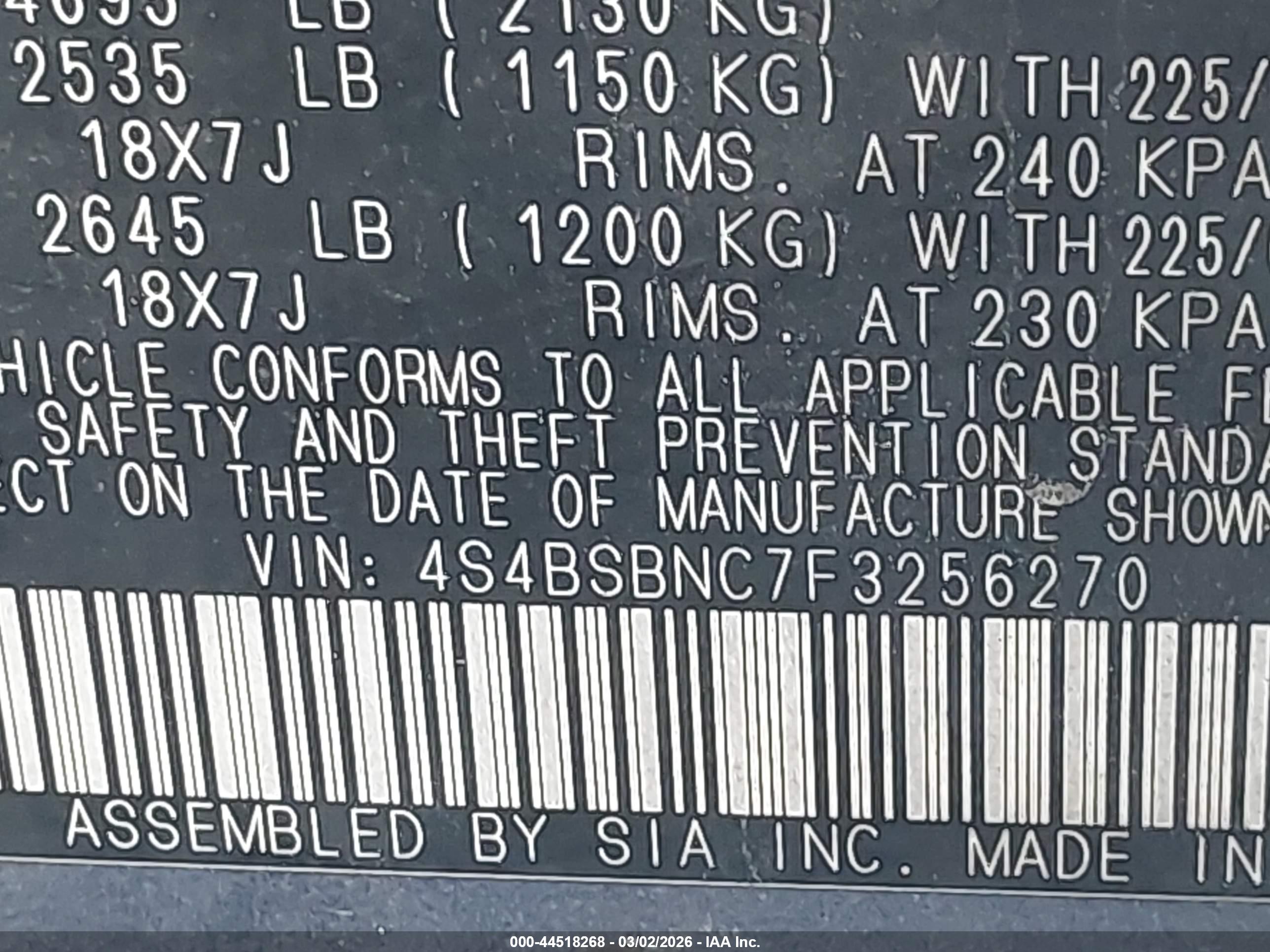 SUBARU OUTBACK image 9