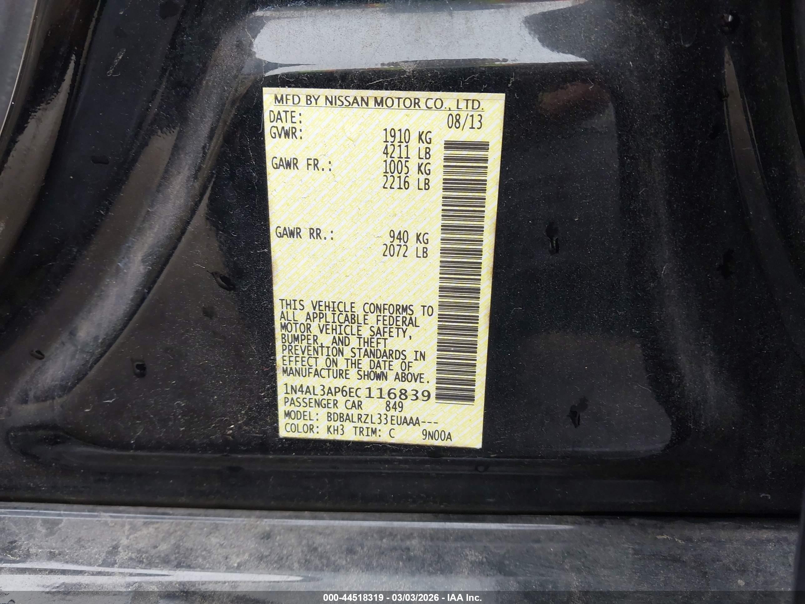 NISSAN ALTIMA image 9