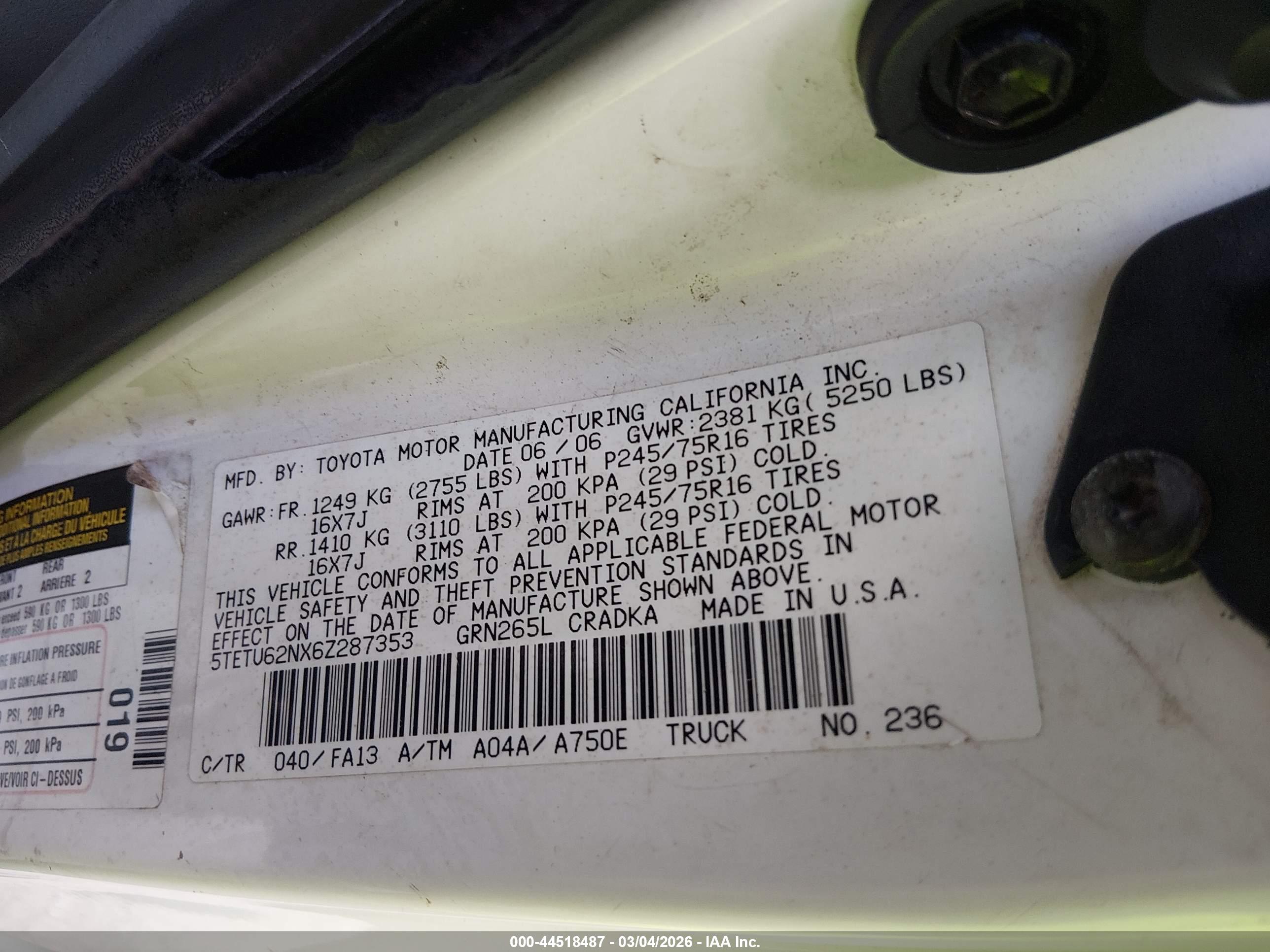 TOYOTA TACOMA image 9