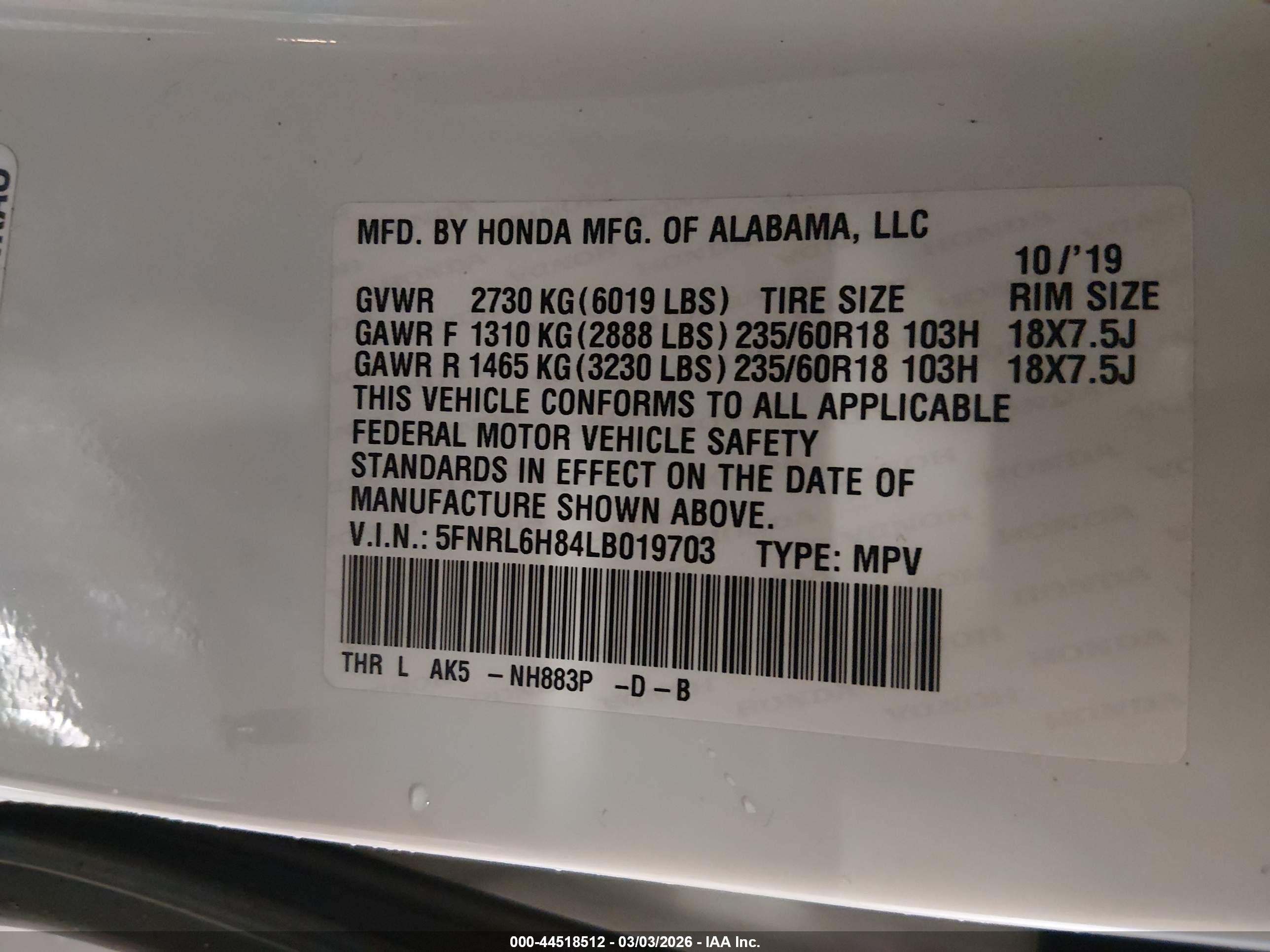 HONDA ODYSSEY image 9